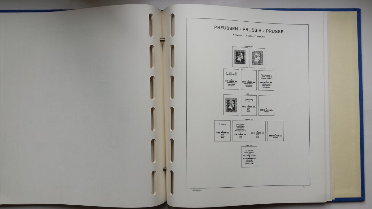 Albumas Senosios Vokietijos pašto ženklams SCHAUBEK
