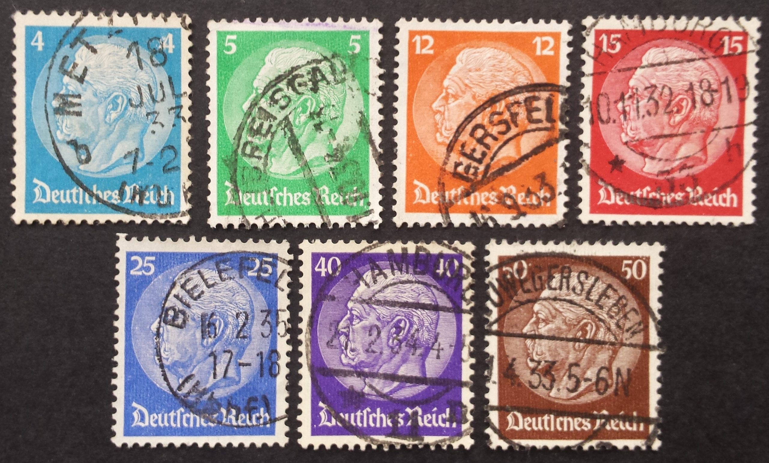 Vokietijos Reichas, pilna serija MiNr 467-473 Used (O)