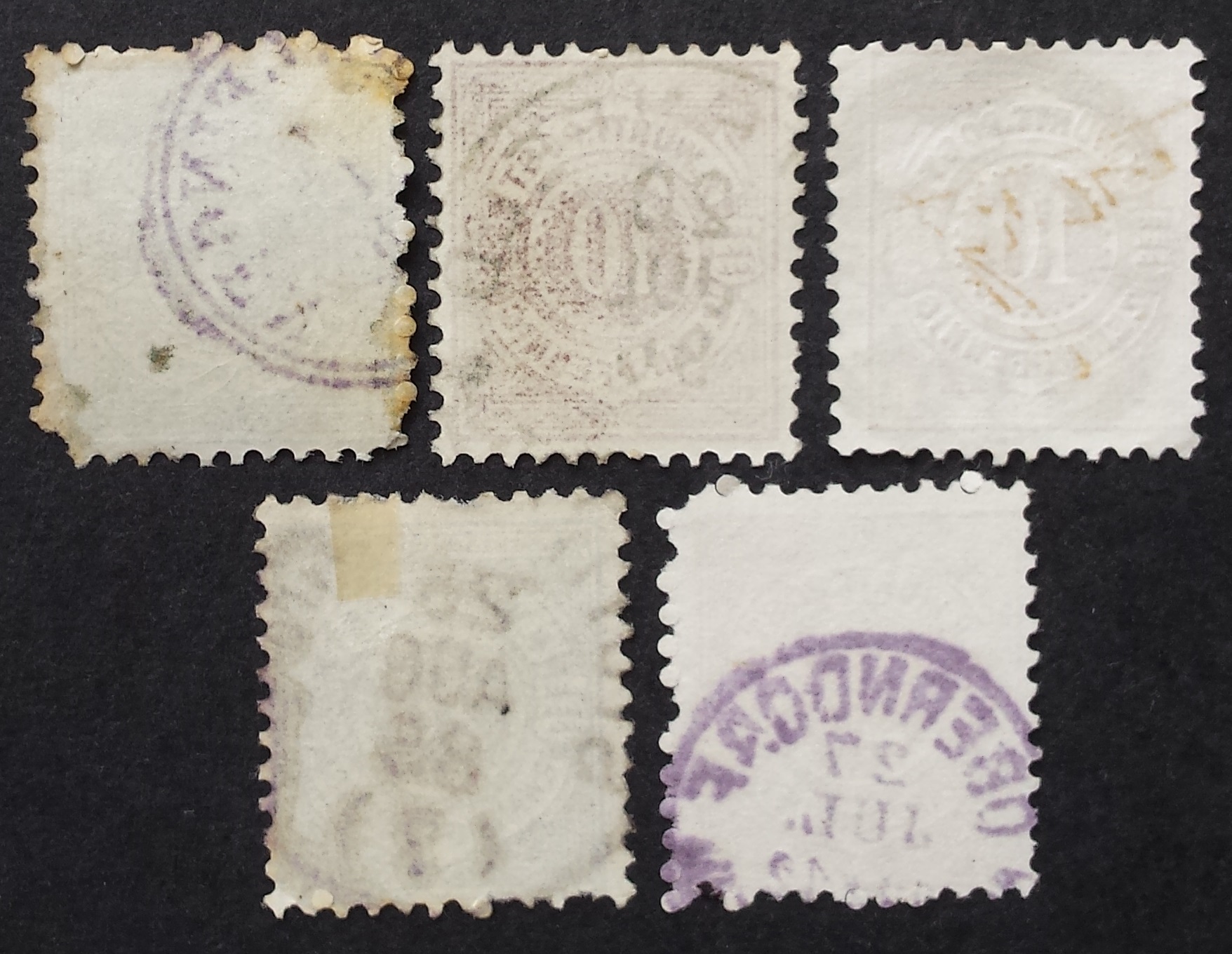 Senoji Vokietija, Viurtembergas, MiNr 44, 46-48 Used (O)