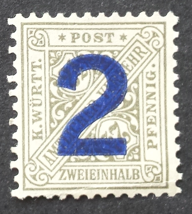 Senoji Vokietija, Viurtembergas, tarnybinis, MiNr 257 MH*