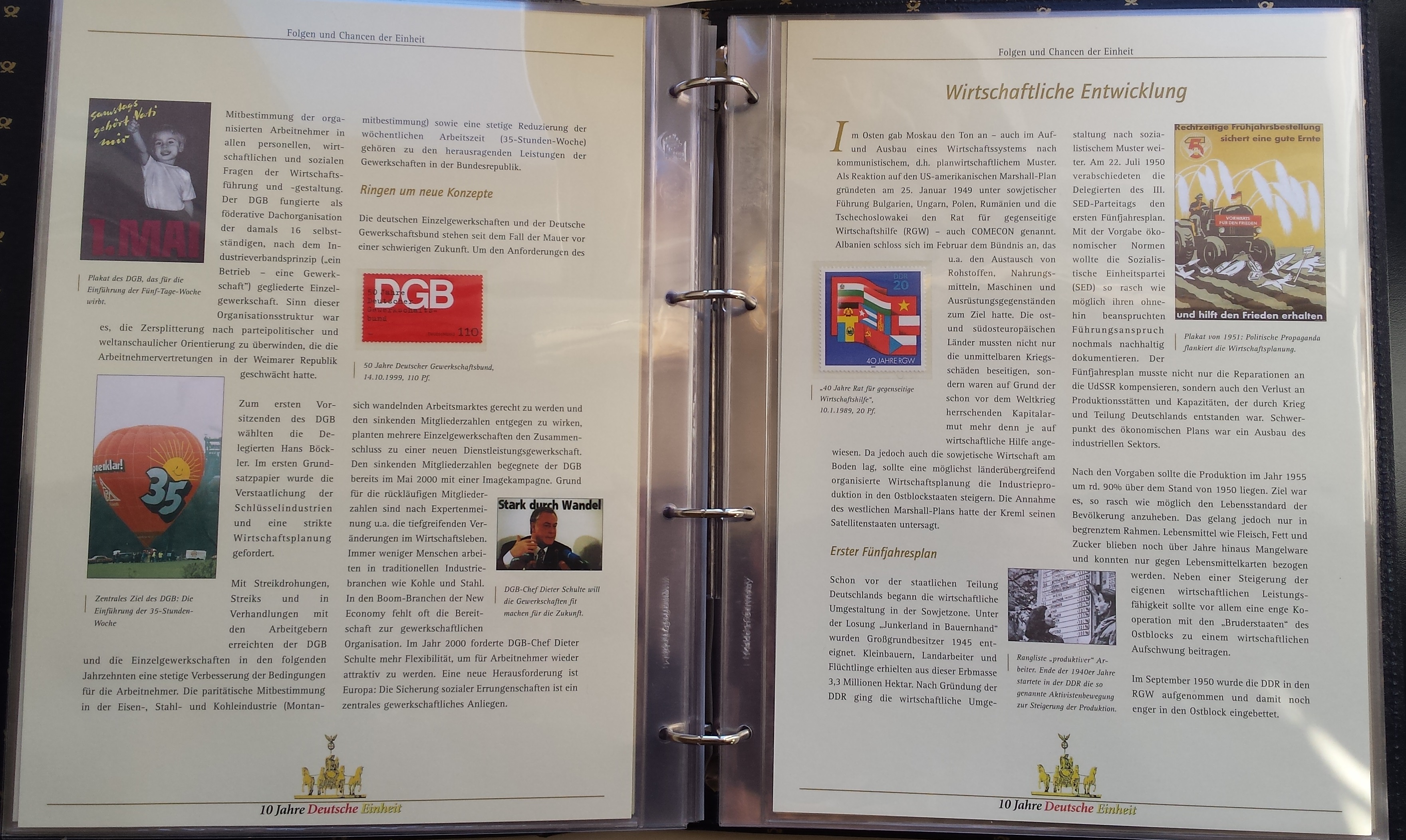 Teminė kolekcija "10 metų Vokietijos vienybei" Teminė kolekcija "10 metų Vokietijos vienybei"