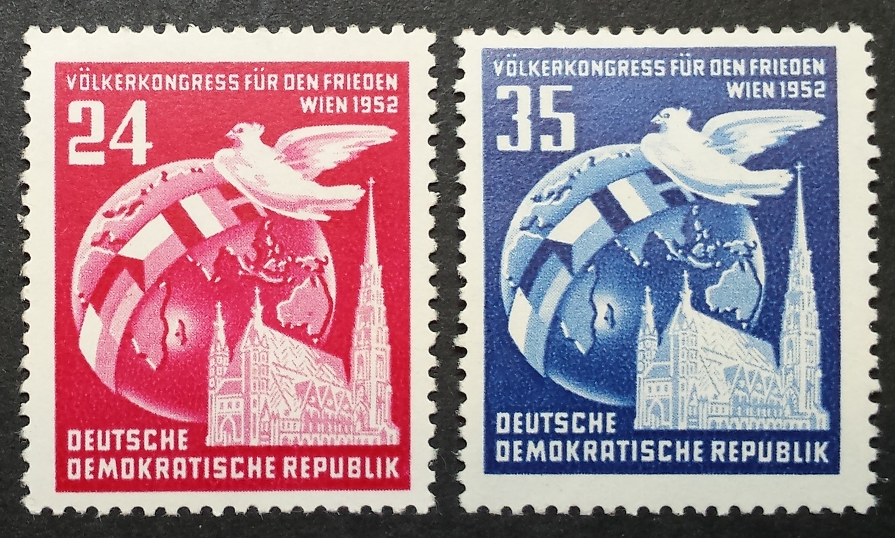 Vokietijos Demokratinė Respublika VDR, pilna serija MiNr 320-321 MNH**