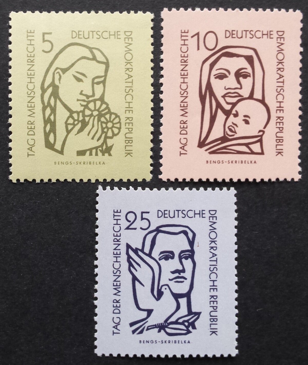 Vokietijos Demokratinė Respublika (VDR), pilna serija MiNr 548-550 MNH**