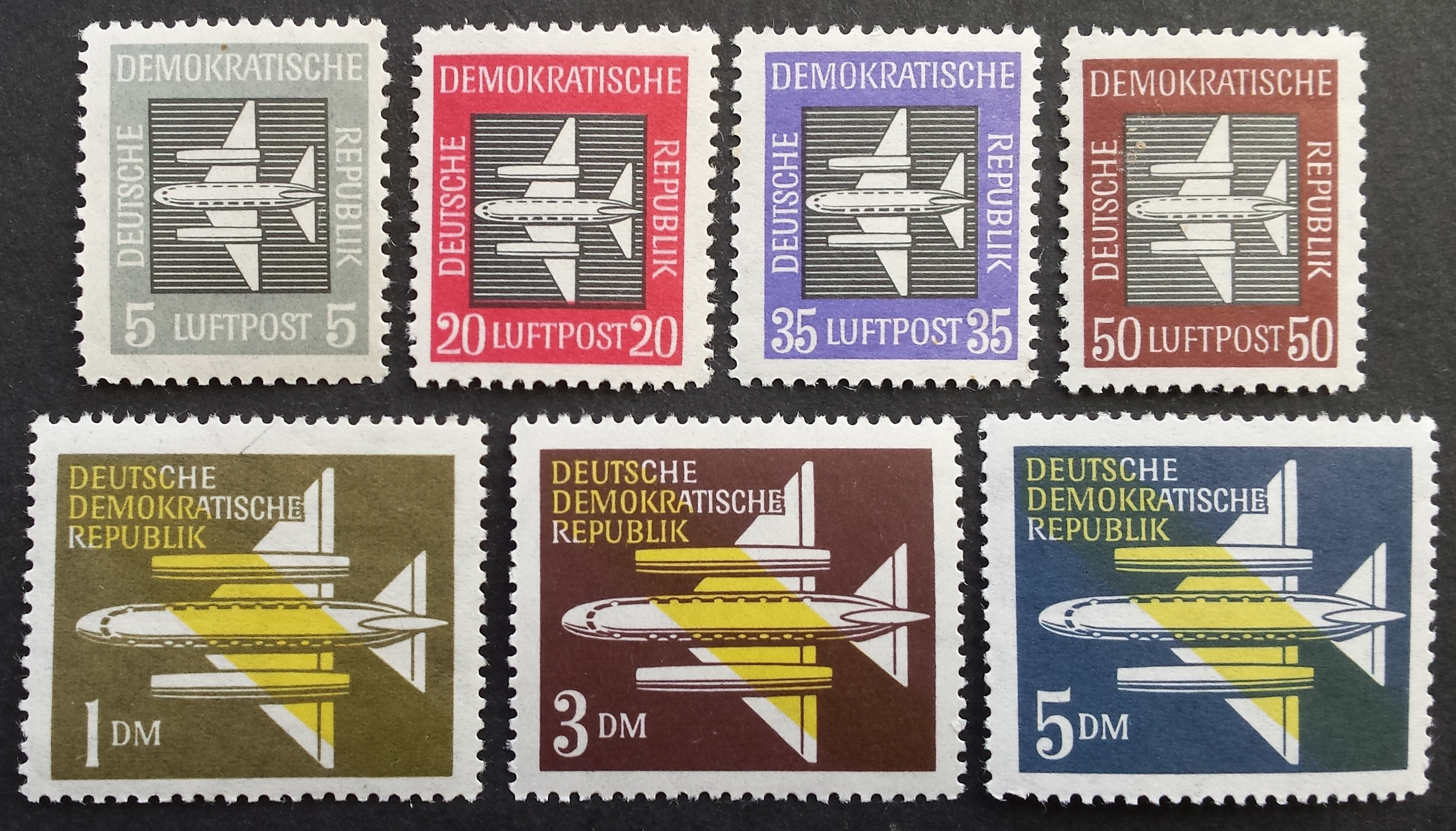 Vokietijos Demokratinė Respublika (VDR), pilna serija MiNr 609-615 MNH**/MLH*