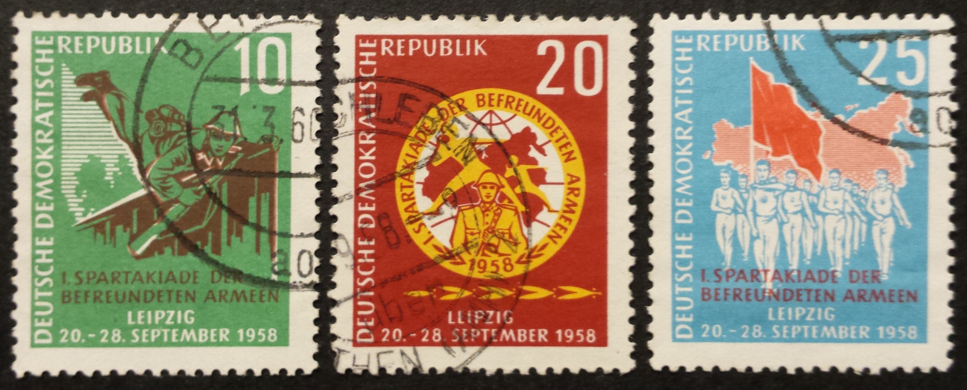 Vokietijos Demokratinė Respublika (VDR), pilna serija MiNr 657-659 Used (O)