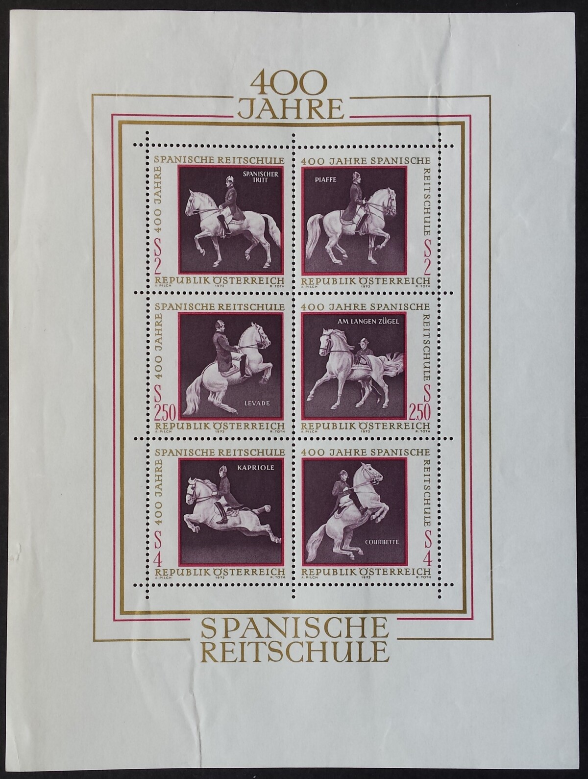 Austrija, blokas Nr. 2, MiNr 1395-1400 MH*