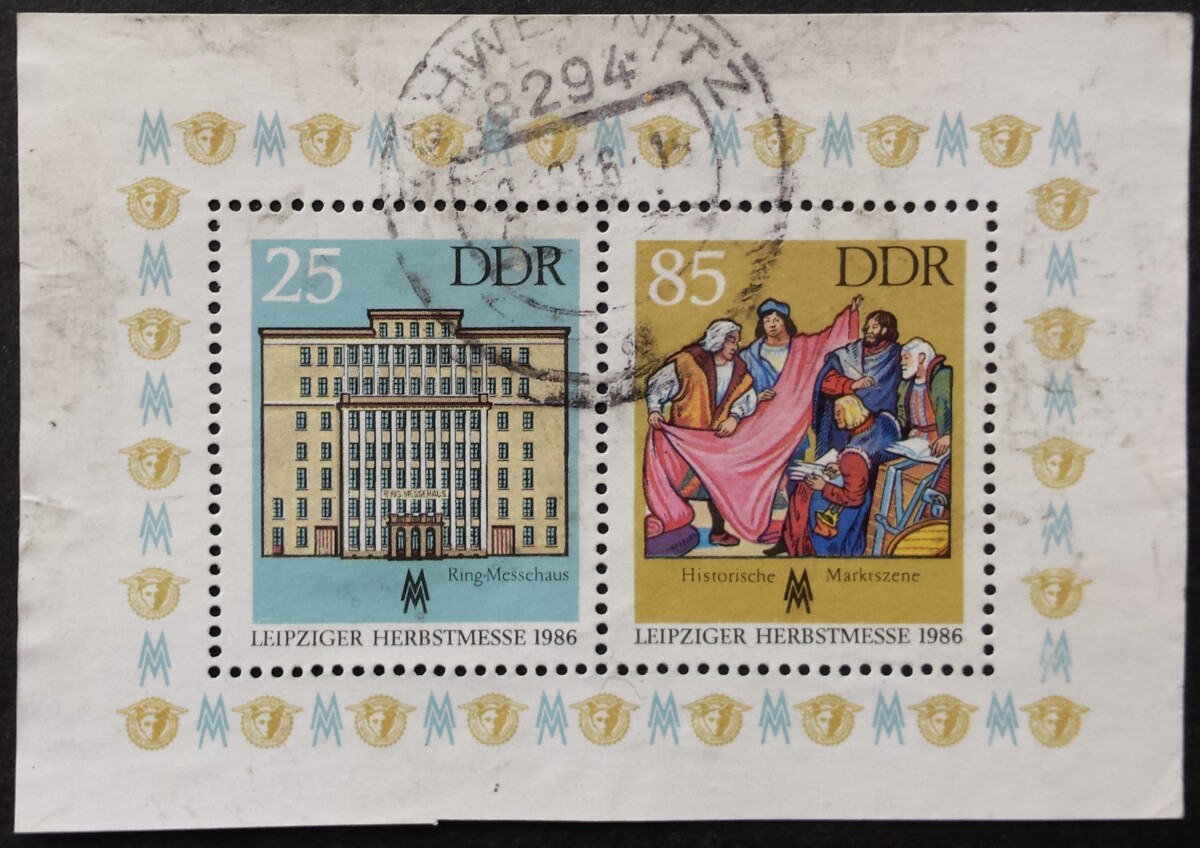 Vokietijos Demokratinė Respublika (VDR), blokas Nr. 85, MiNr 3038-3039 Used (O)