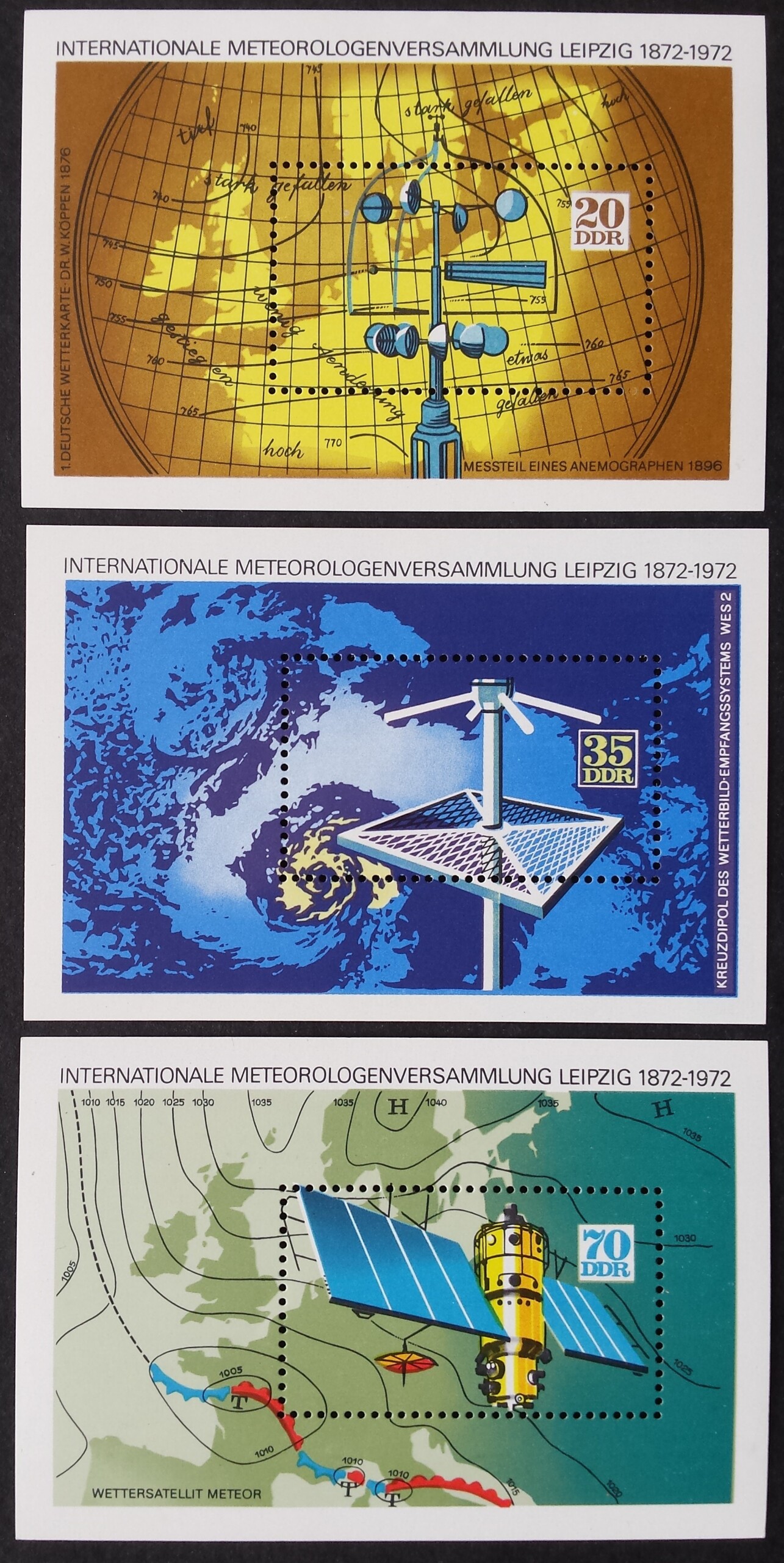 Vokietijos Demokratinė Respublika (VDR), blokų serija: Nr. 34-36 MiNr 1745-1747 MNH**