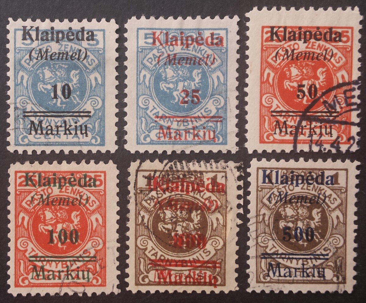 Klaipėda (Memel), pilna serija MiNr 129-134 Used (O)