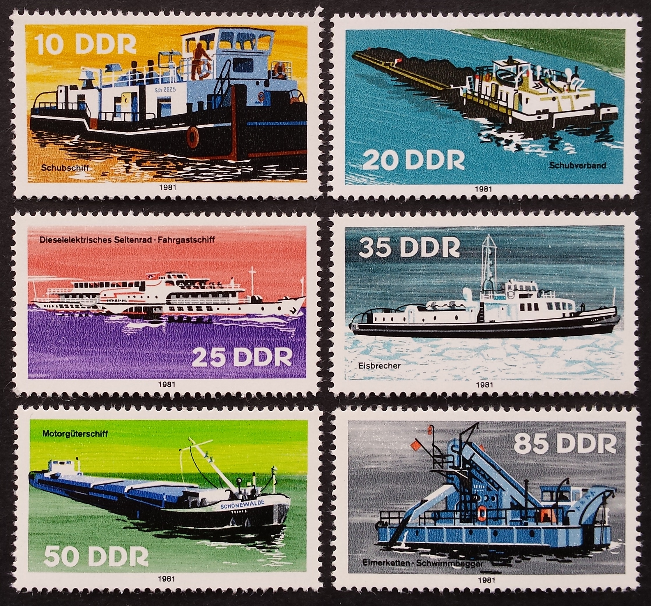 Vokietijos Demokratinė Respublika (VDR), pilna serija, MiNr 2651-2656 MNH**
