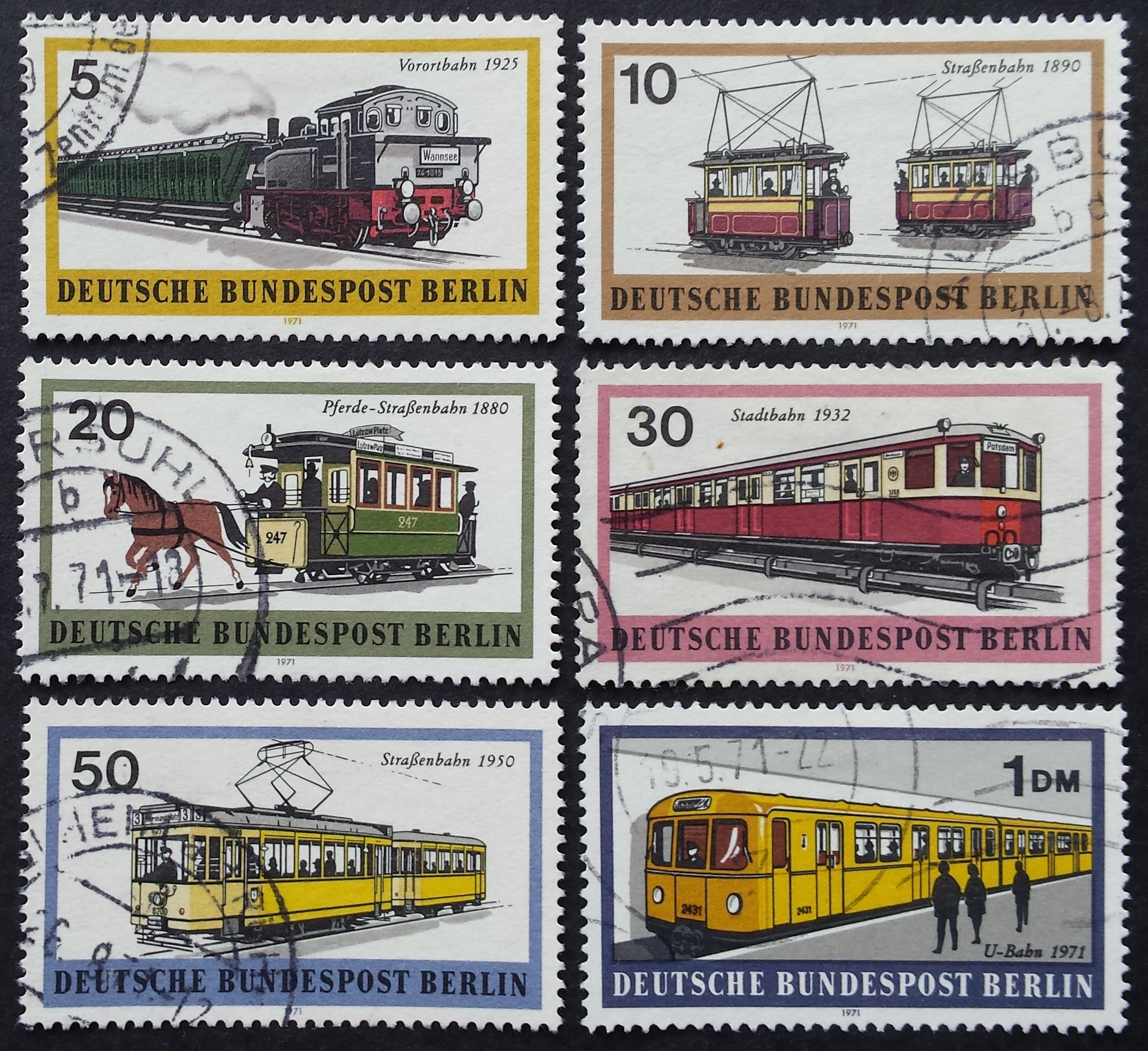 Vokietija, Vakarų Berlynas, pilna serija MiNr 379-384 Used (O)