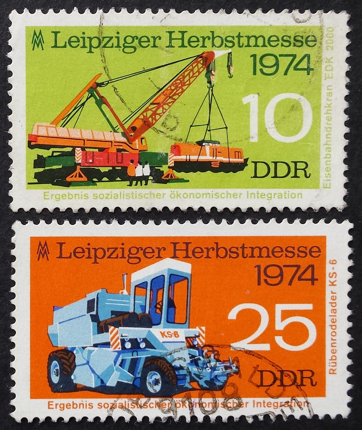 Vokietijos Demokratinė Respublika (VDR), pilna serija MiNr 1973-1974 Used (O)