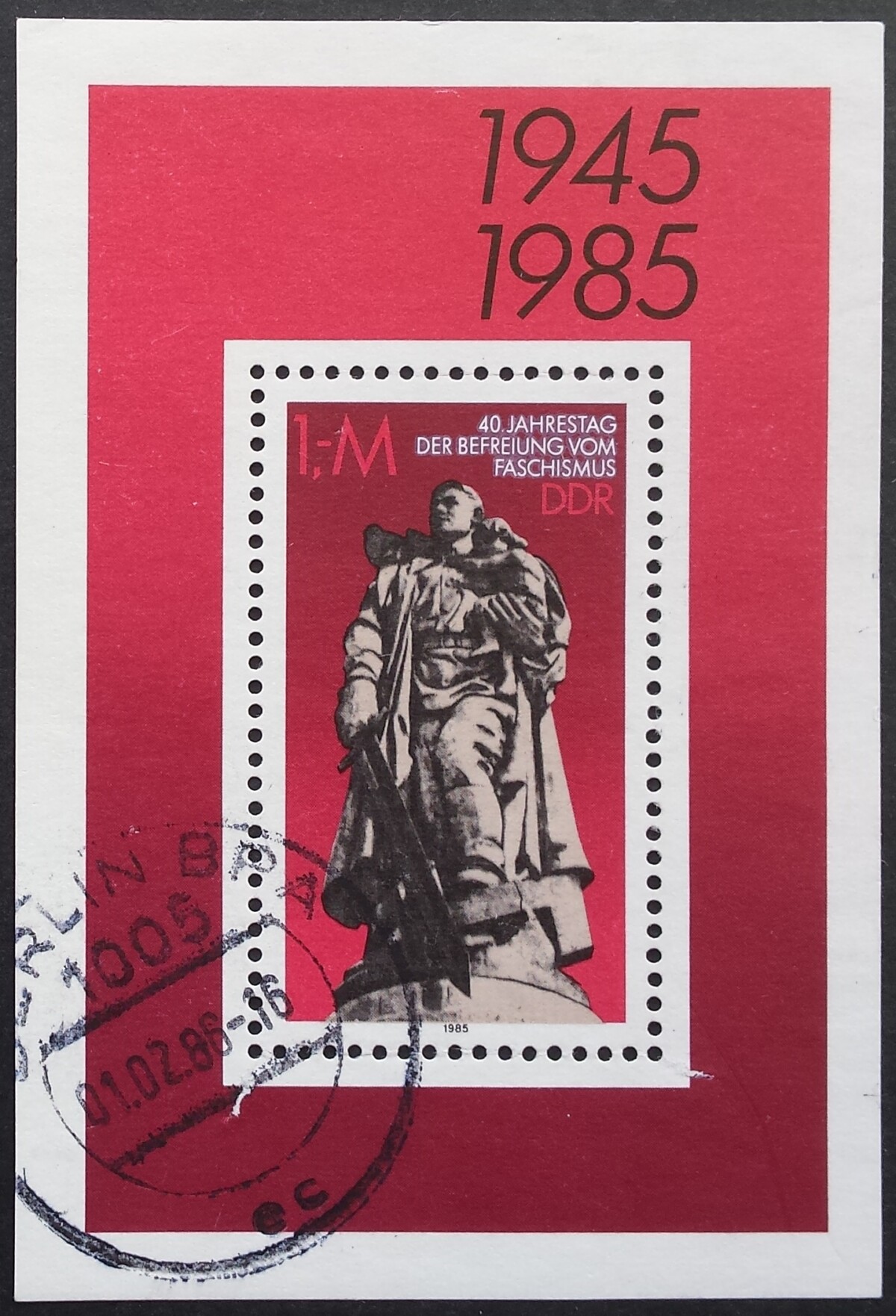 Vokietijos Demokratinė Respublika (VDR), blokas Nr. 82 MiNr 2945 Used (O)