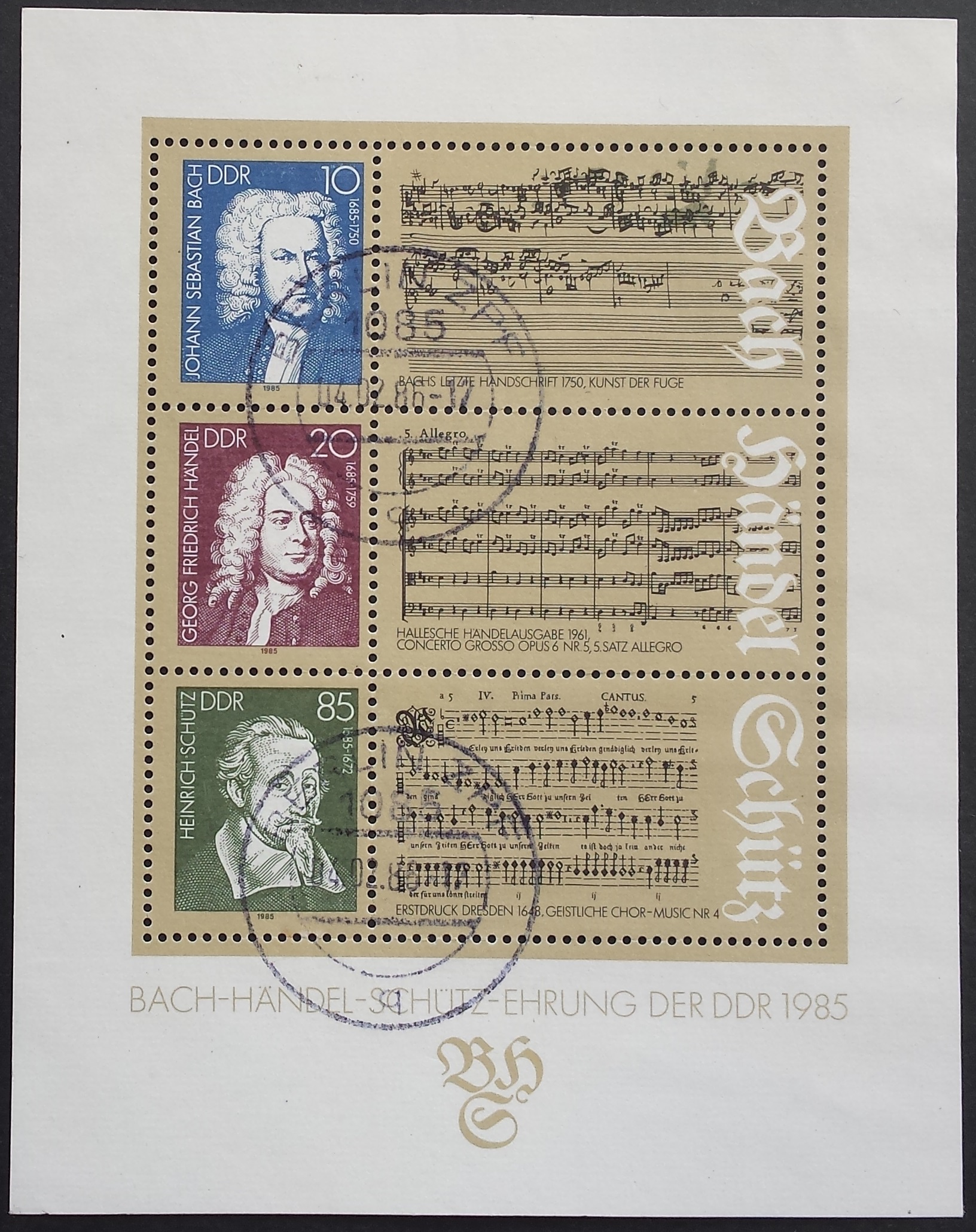 Vokietijos Demokratinė Respublika (VDR), blokas Nr. 81 MiNr 2931-2933 Used (O)