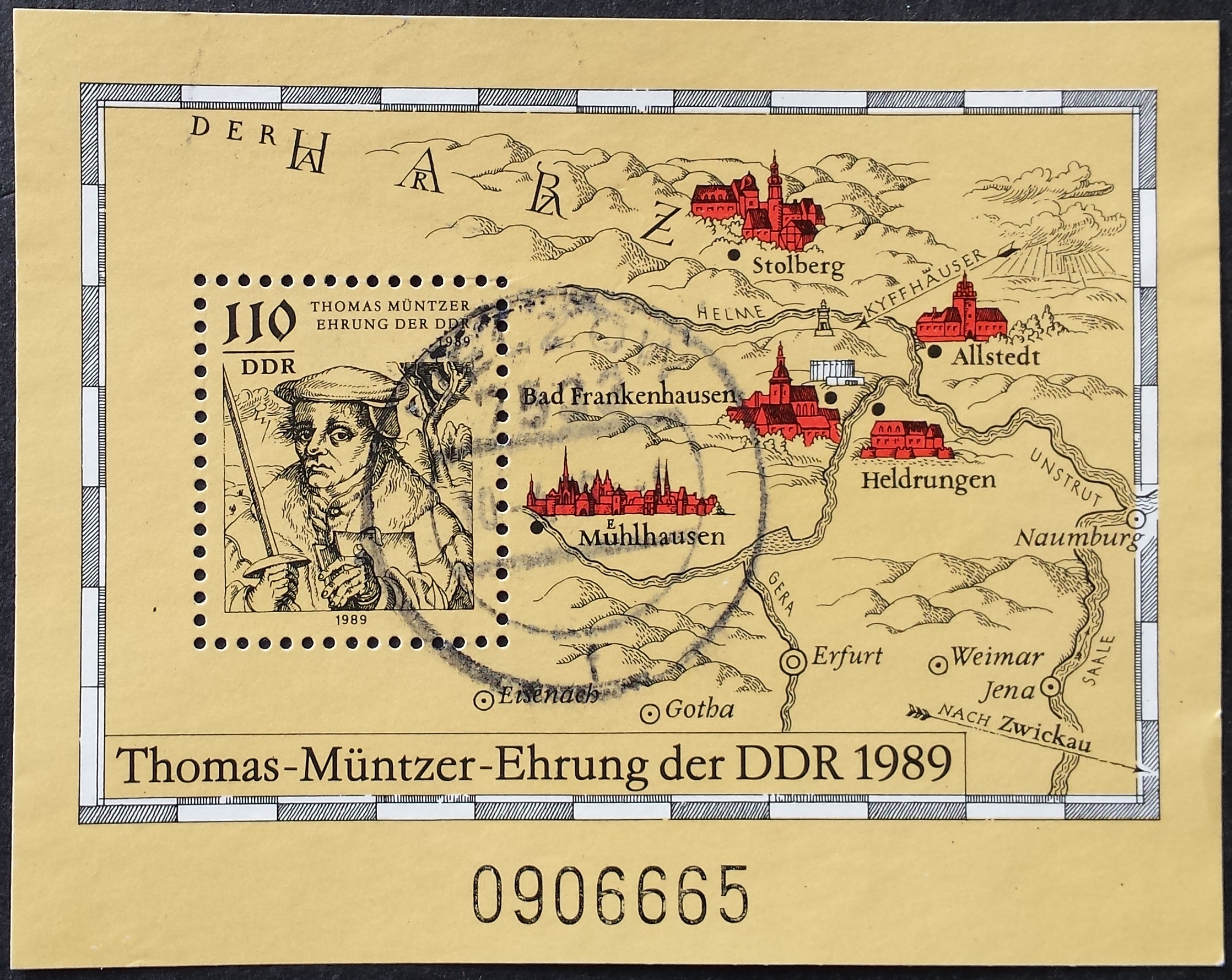 Vokietijos Demokratinė Respublika (VDR), blokas Nr. 97 MiNr 3237 Used (O)