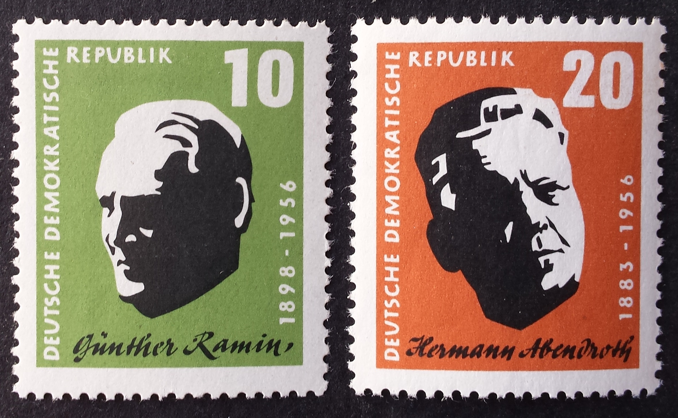 Vokietijos Demokratinė Respublika (VDR), pilna serija MiNr 604-605 MNH**/MH*