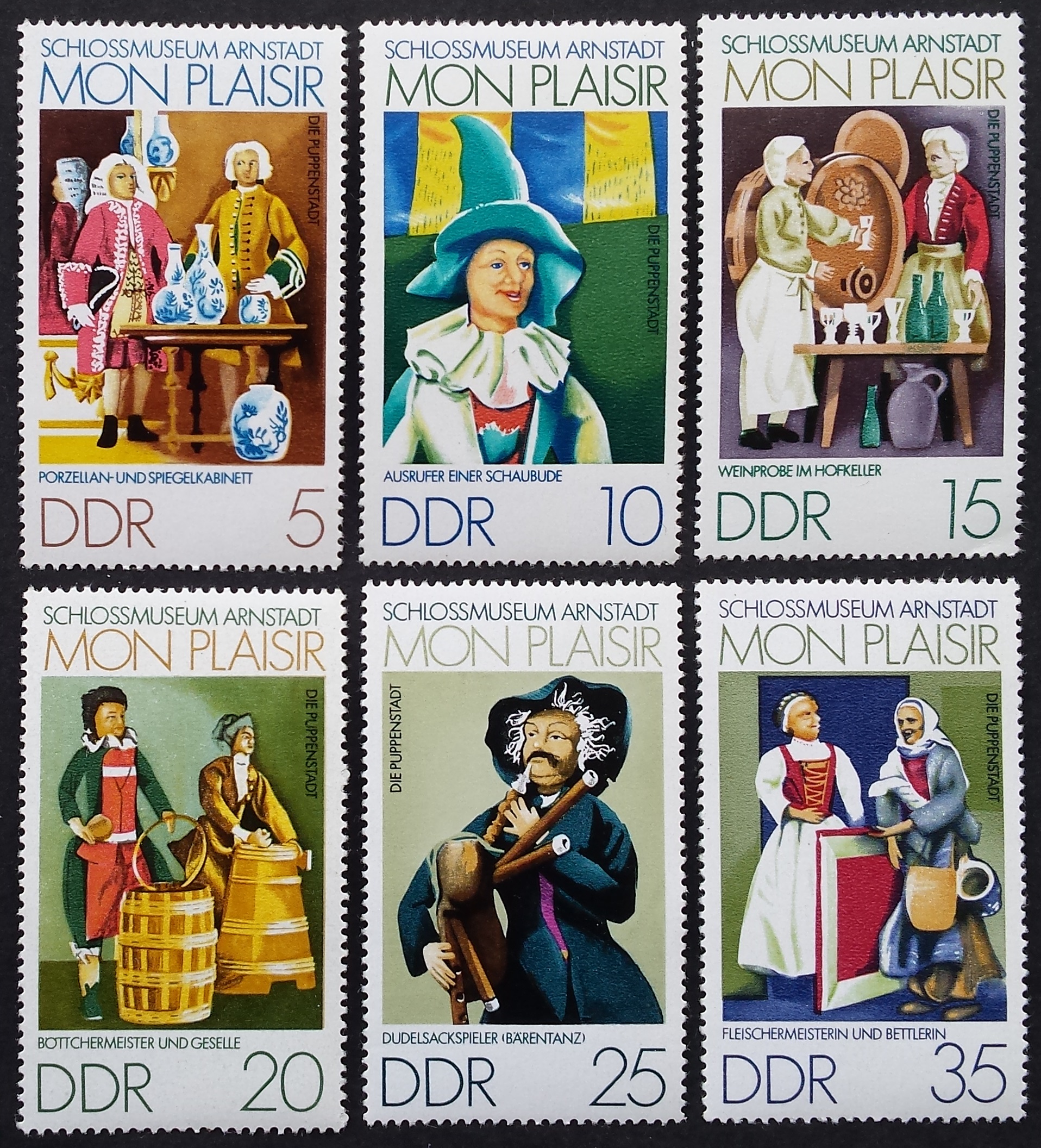 Vokietijos Demokratinė Respublika (VDR), pilna serija, MiNr 1975-1980 MNH**