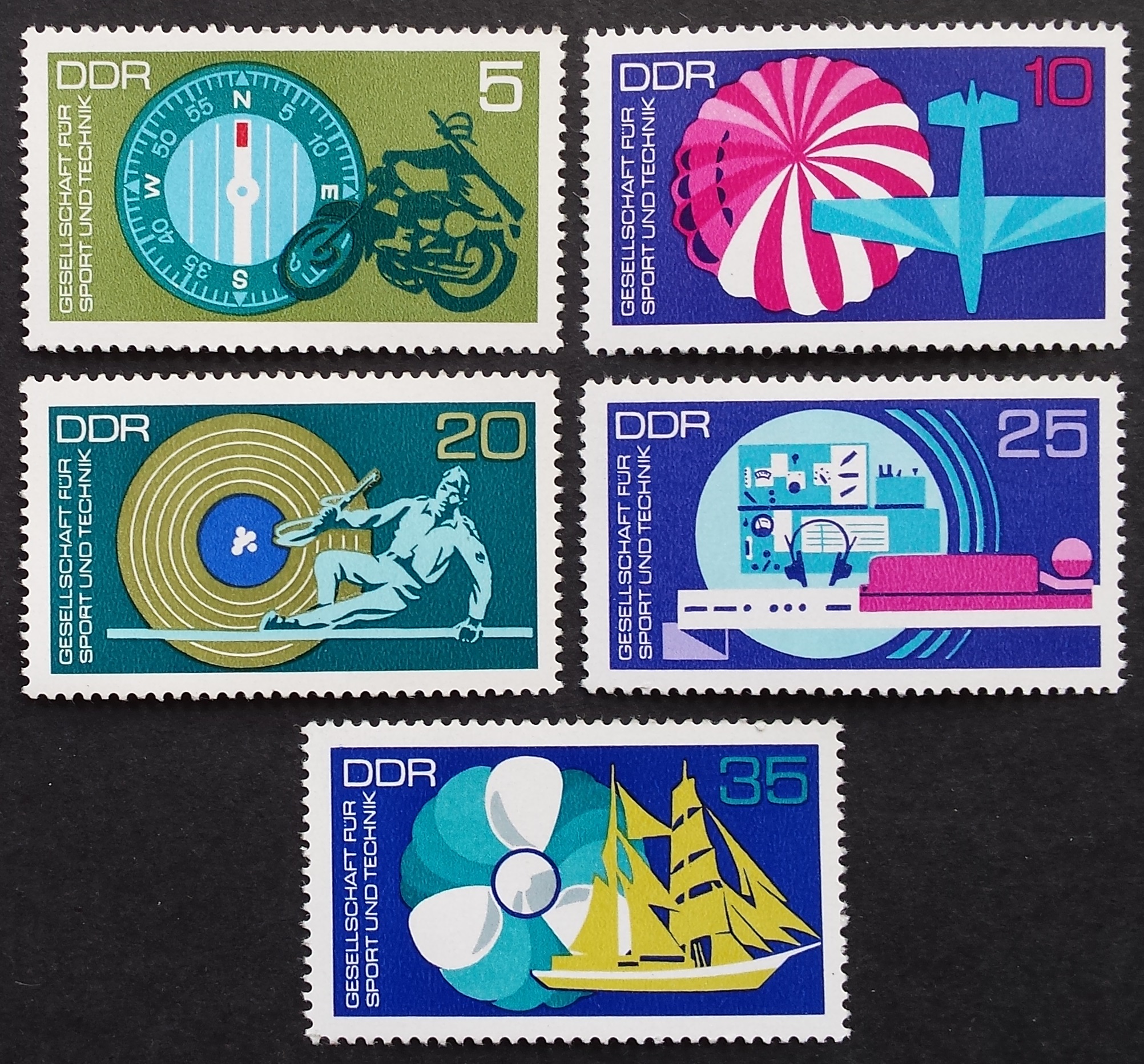 Vokietijos Demokratinė Respublika (VDR), pilna serija, MiNr 1773-1777 MNH**