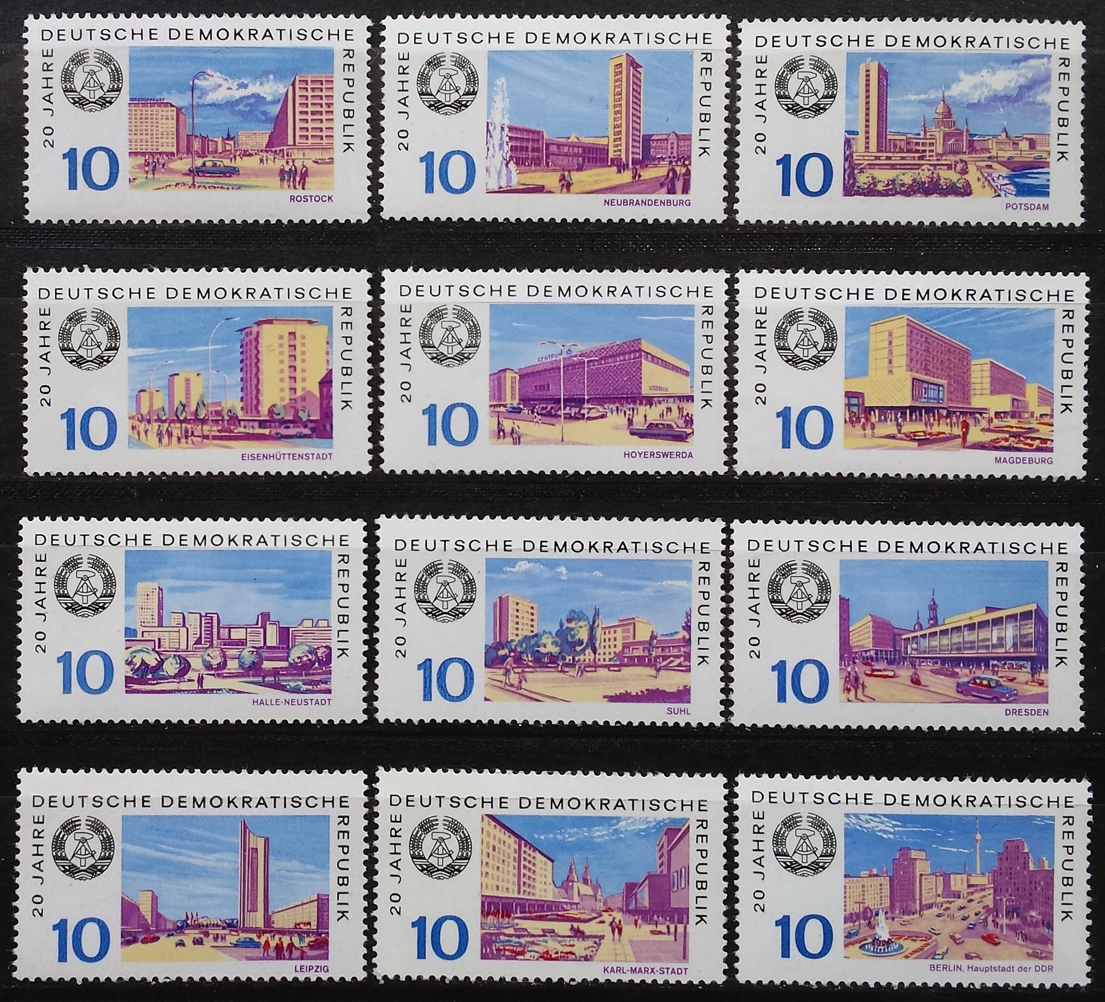 Vokietijos Demokratinė Respublika (VDR), pilna serija MiNr 1495-1506 MNH**