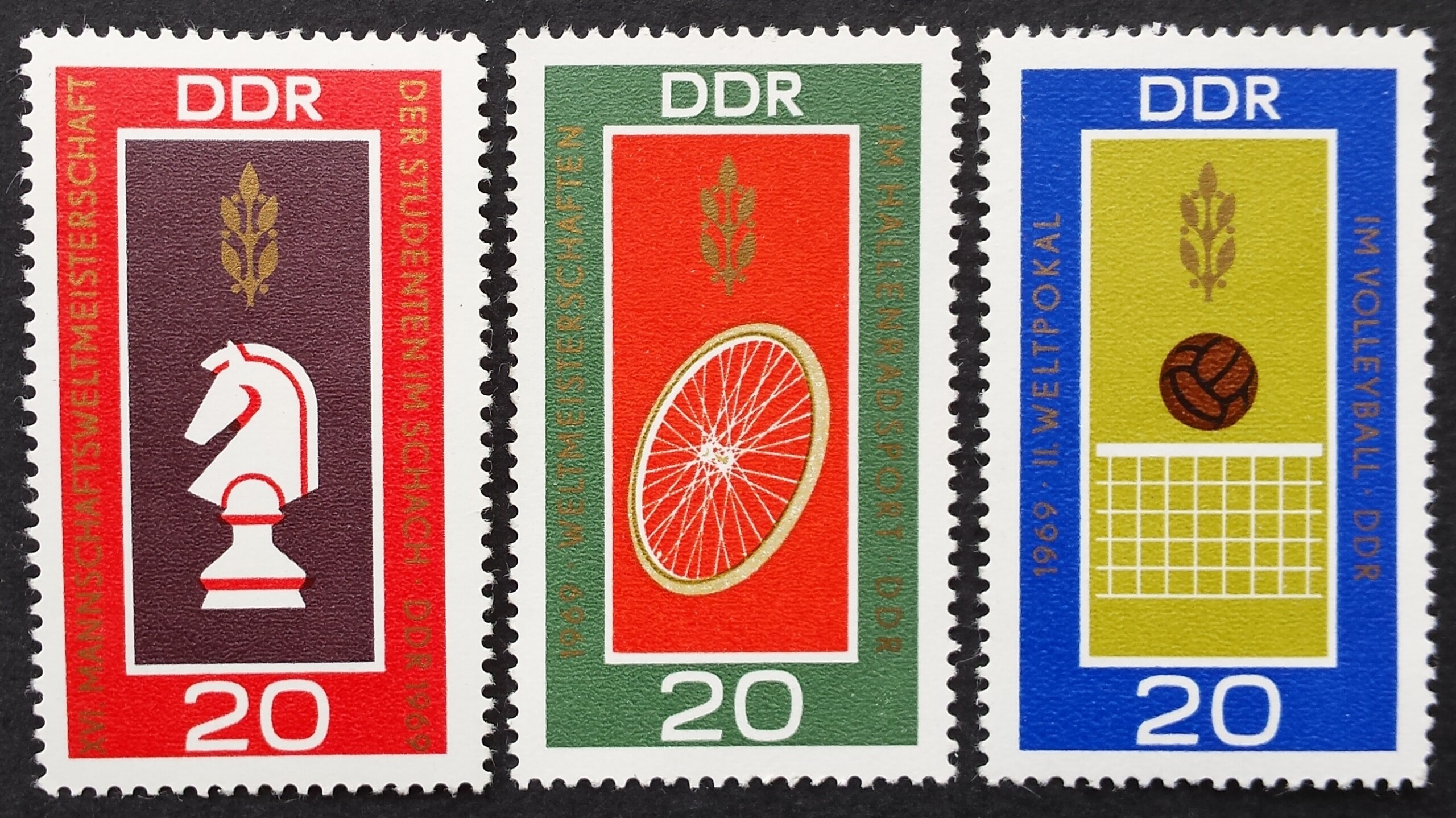 Vokietijos Demokratinė Respublika (VDR), pilna serija MiNr 1491-1493 MNH**
