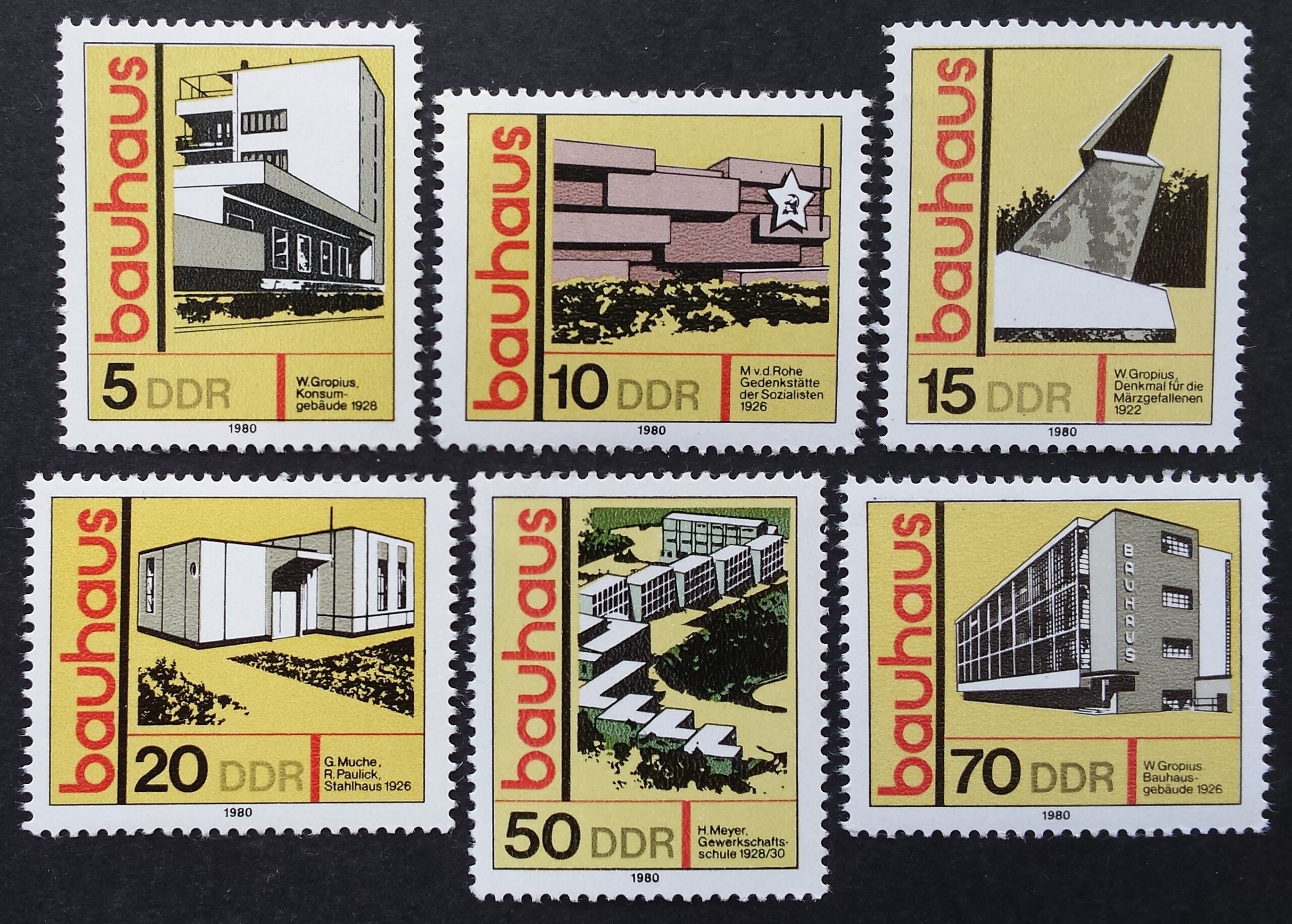 Vokietijos Demokratinė Respublika (VDR), pilna serija MiNr 2508-2513 MNH**