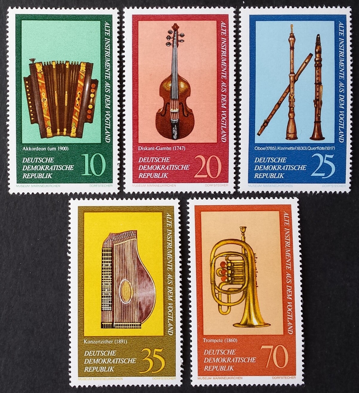  Vokietijos Demokratinė Respublika (VDR), pilna serija, MiNr 2224-2228 MNH**