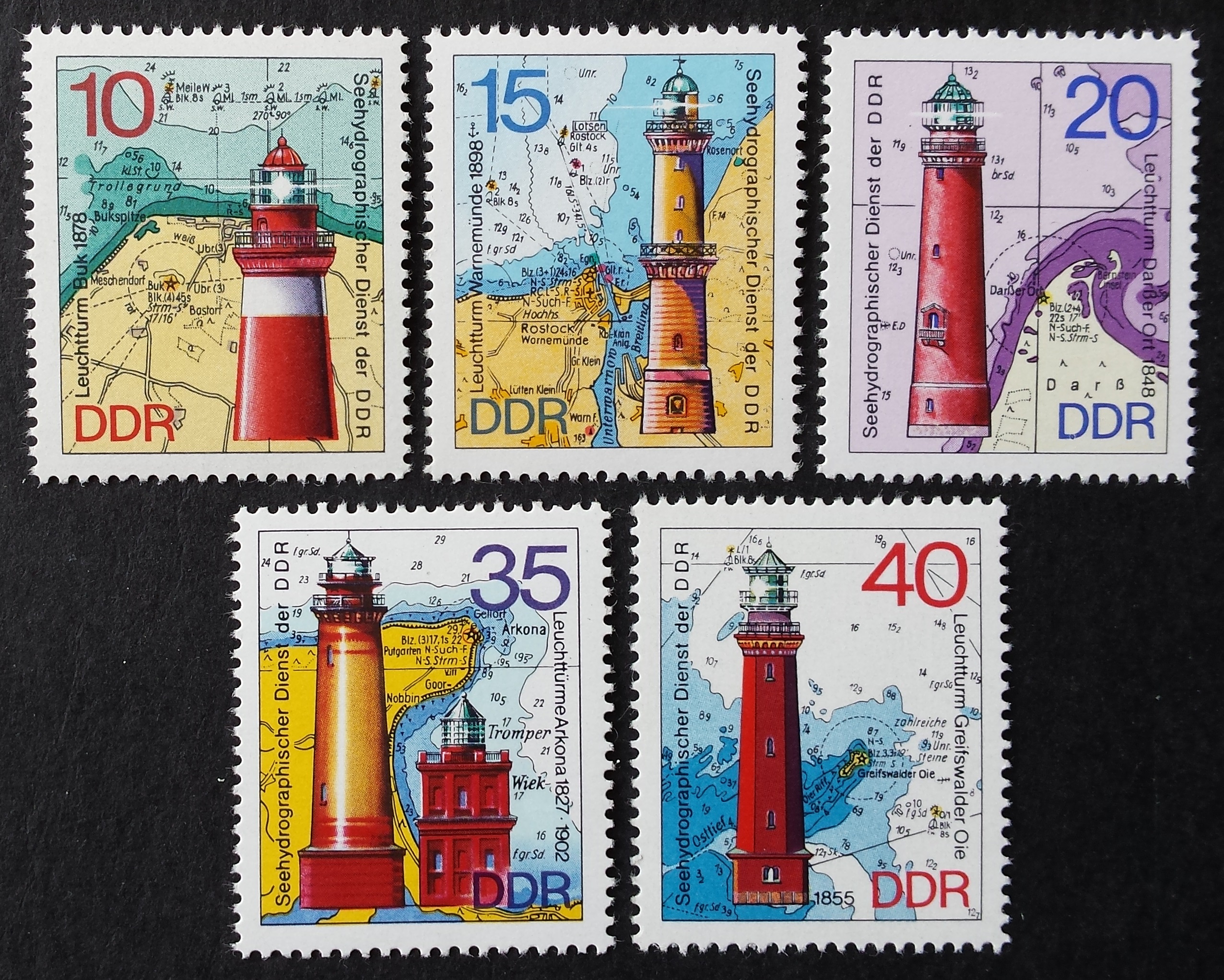 Vokietijos Demokratinė Respublika (VDR), pilna serija, MiNr 1953-1957 MNH**