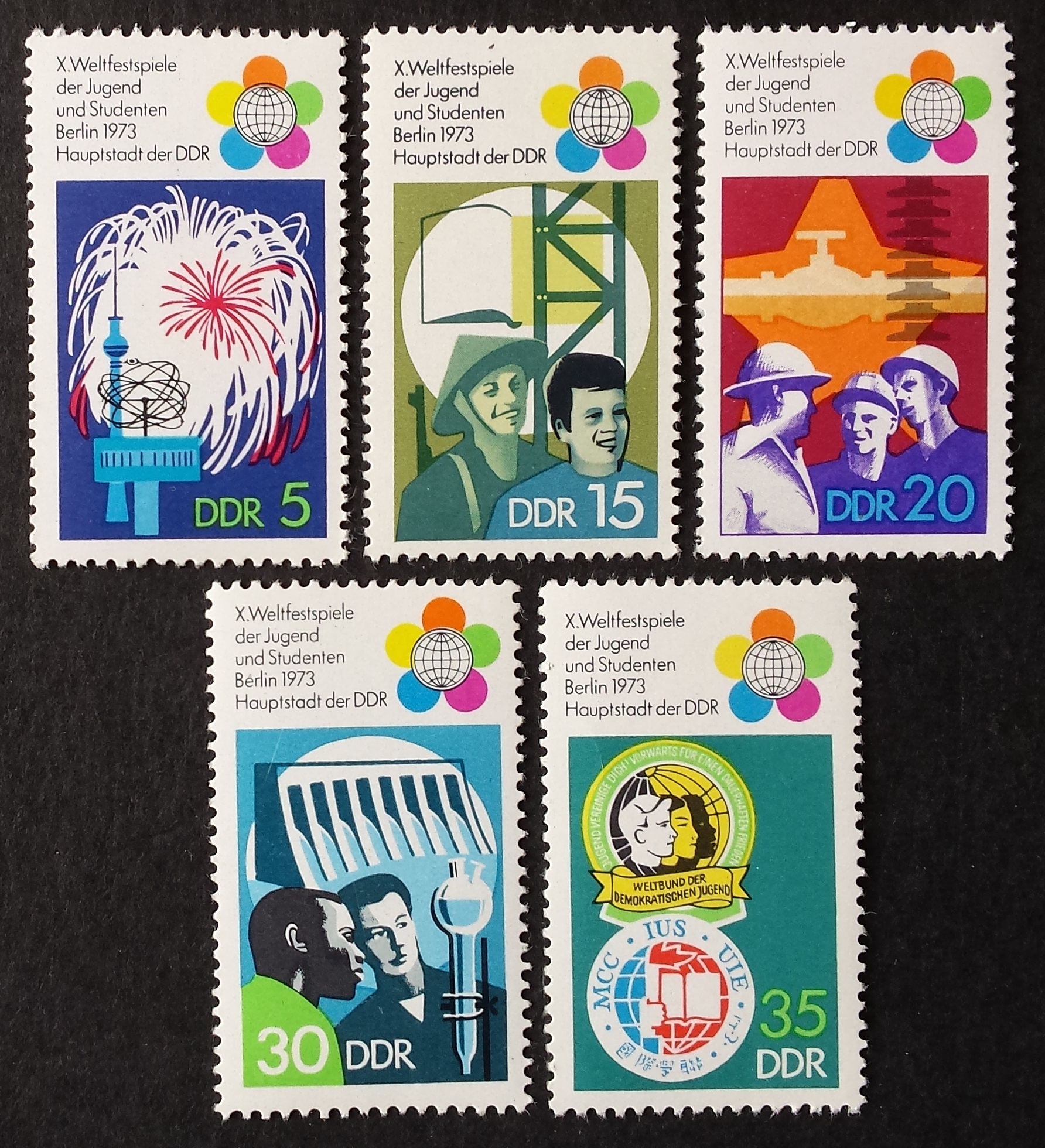 Vokietijos Demokratinė Respublika (VDR), pilna serija MiNr 1862-1866 MNH**