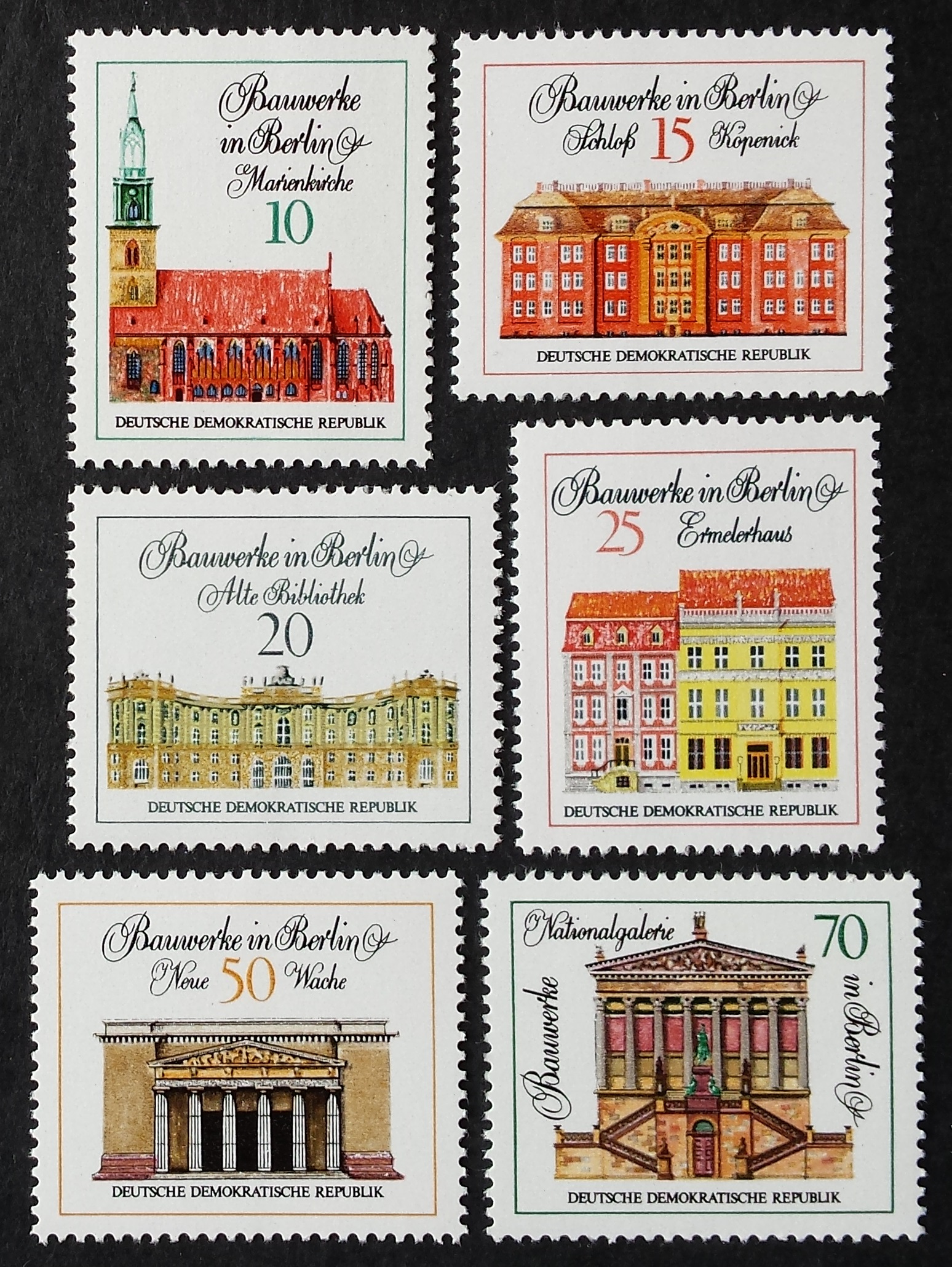 Vokietijos Demokratinė Respublika (VDR), pilna serija, MiNr 1661-1666 MNH**
