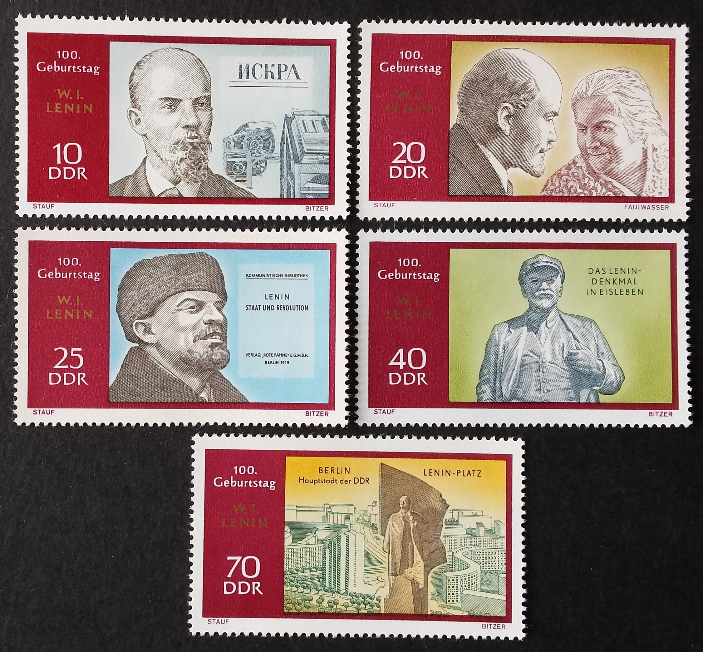 Vokietijos Demokratinė Respublika (VDR), pilna serija MiNr 1557-1561 MNH**