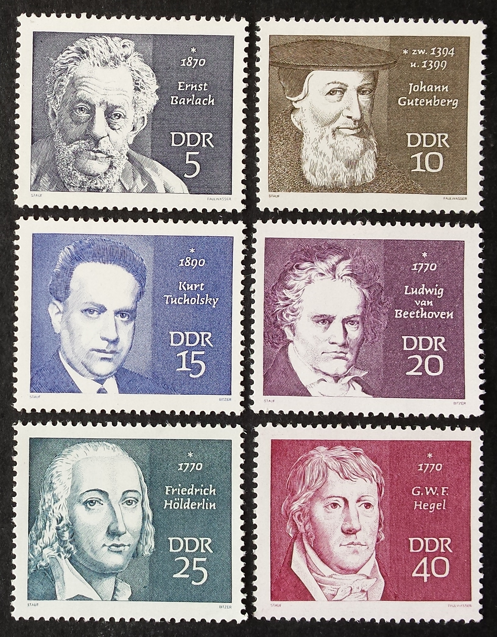 Vokietijos Demokratinė Respublika (VDR), pilna serija MiNr 1534-1539 MNH**