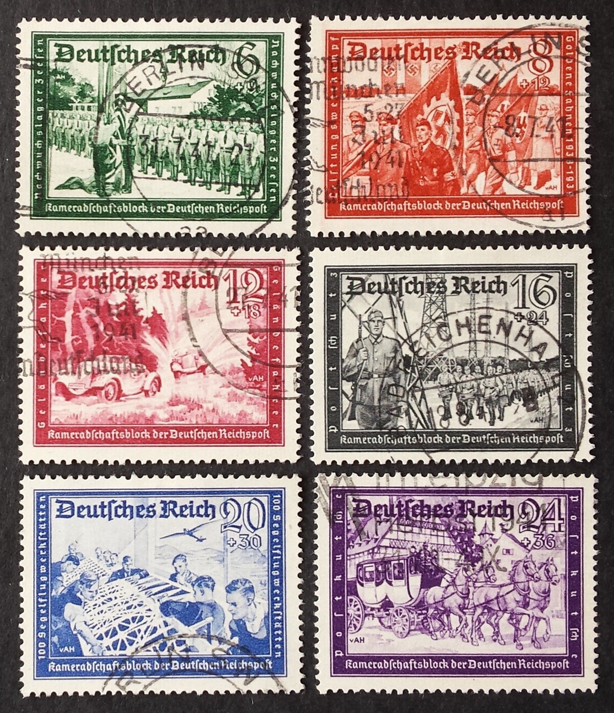 Vokietijos Reichas, pilna serija, MiNr 773-778 Used (O)