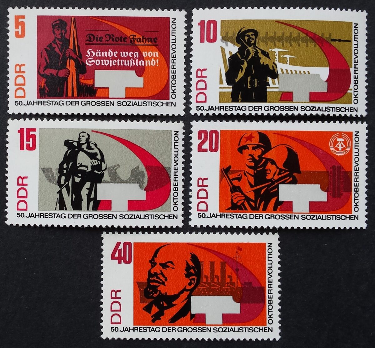 Vokietijos Demokratinė Respublika (VDR), pilna serija MiNr 1312-1316 (A) MNH**