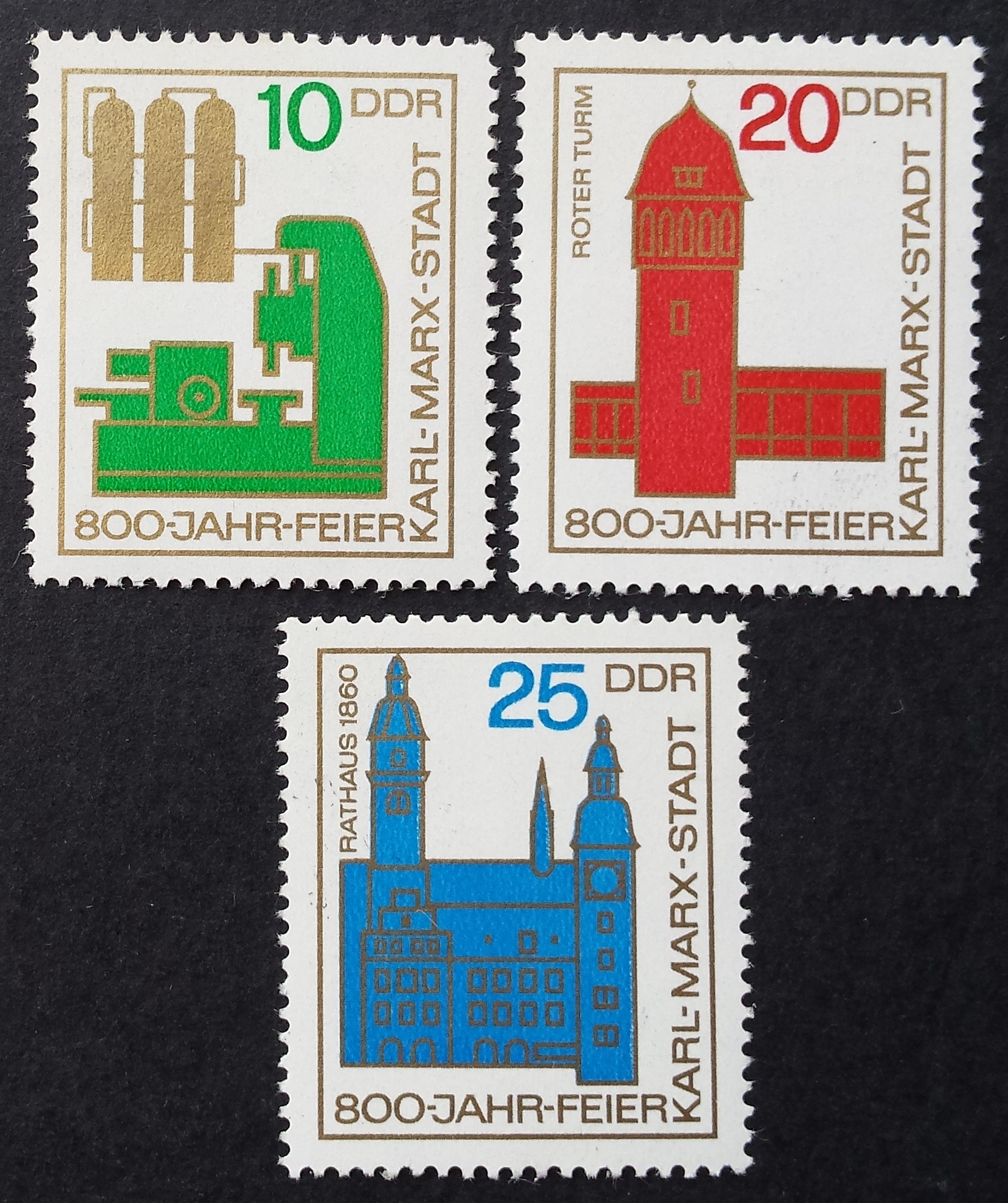 Vokietijos Demokratinė Respublika (VDR), pilna serija, MiNr 1117-1119 MNH**