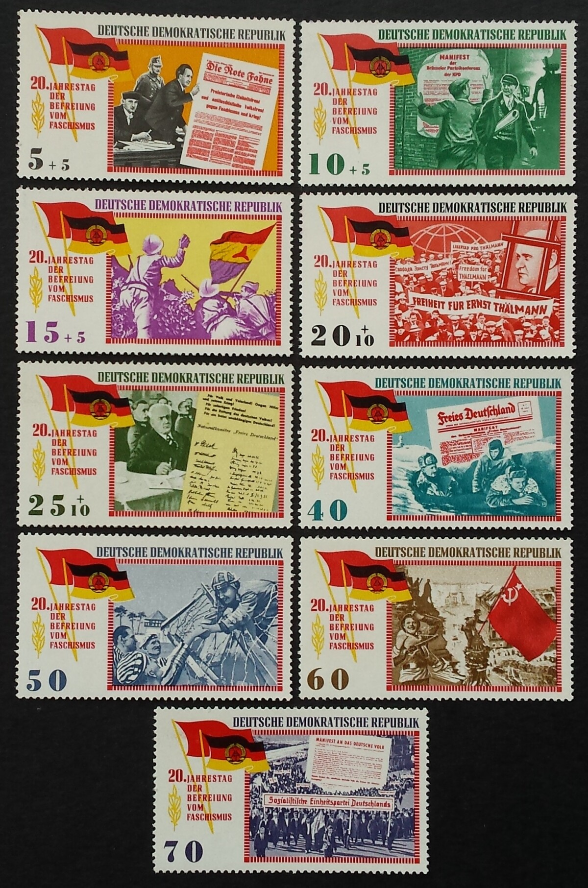 Vokietijos Demokratinė Respublika (VDR), pilna serija MiNr 1102-1110 MNH**