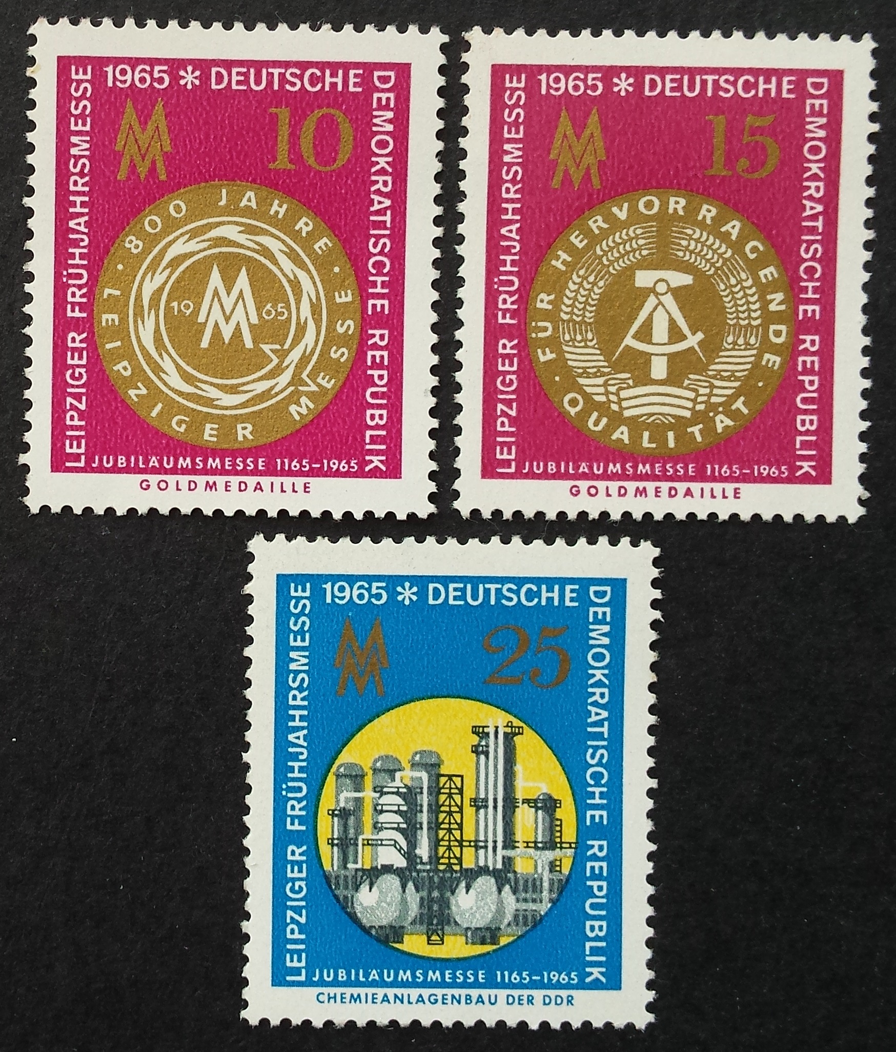 Vokietijos Demokratinė Respublika (VDR), pilna serija MiNr 1090-1092 MNH**