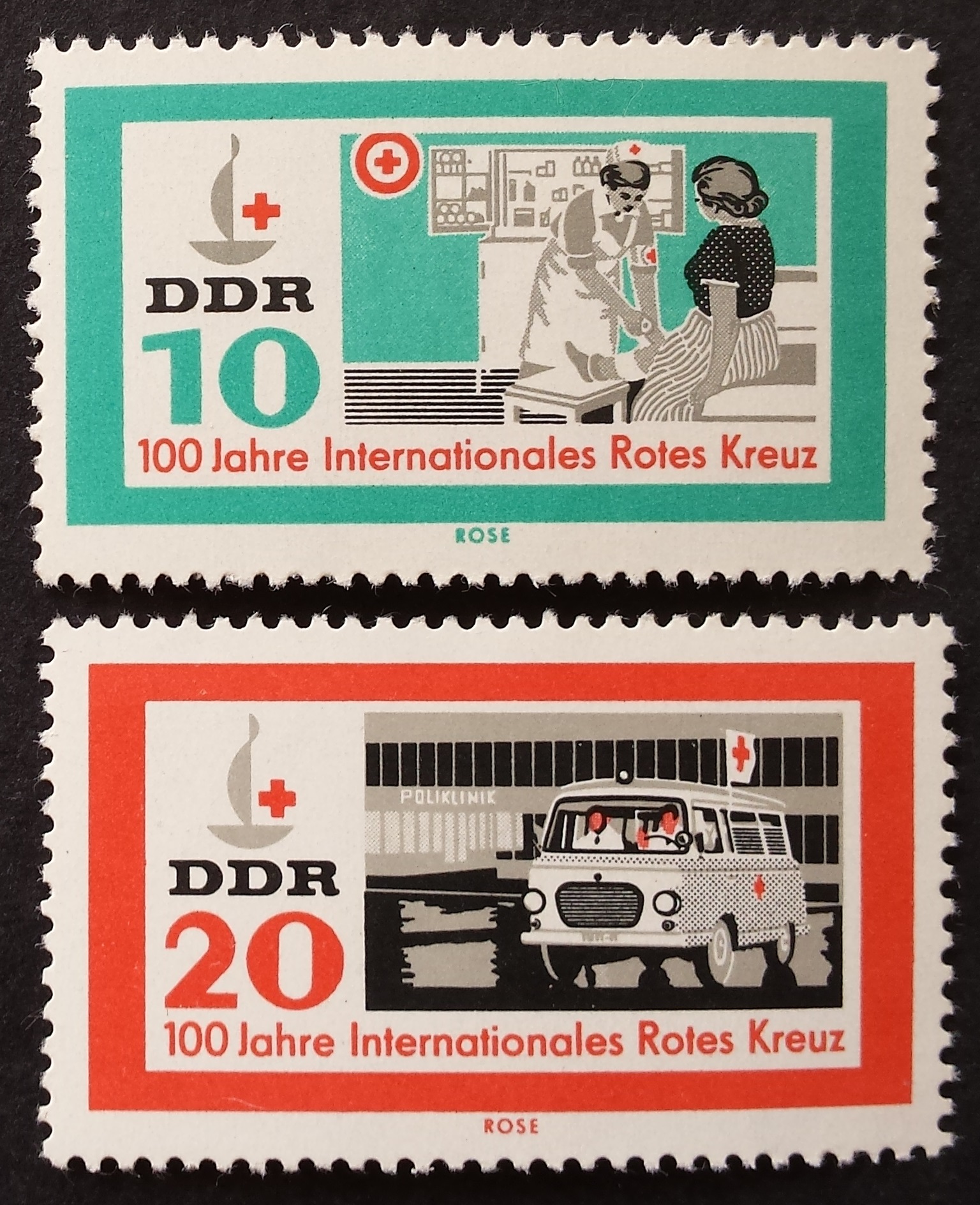 Vokietijos Demokratinė Respublika (VDR), pilna serija, MiNr 956-957 MNH**