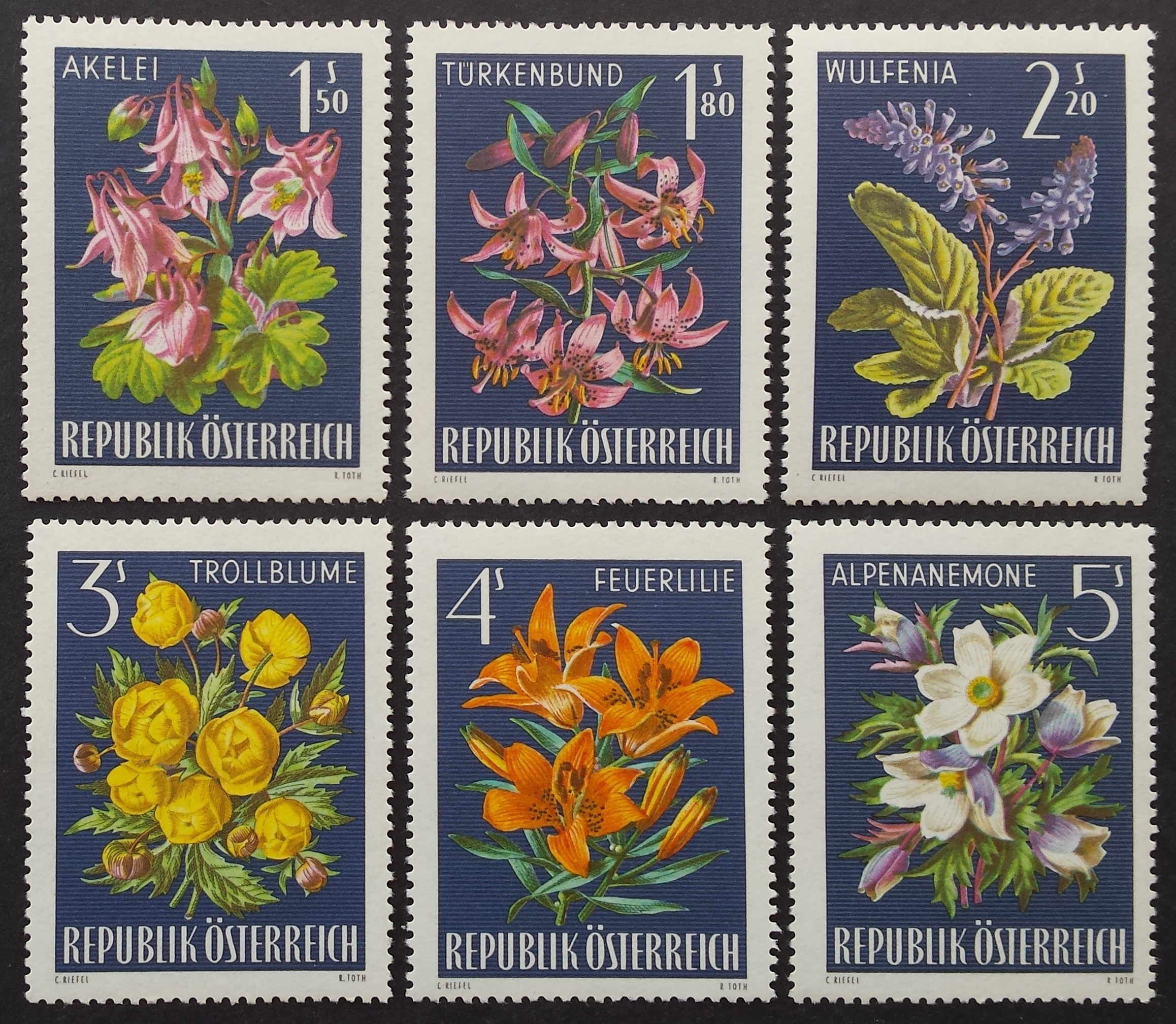 Austrija, pilna serija, MiNr 1209-1214 MNH**