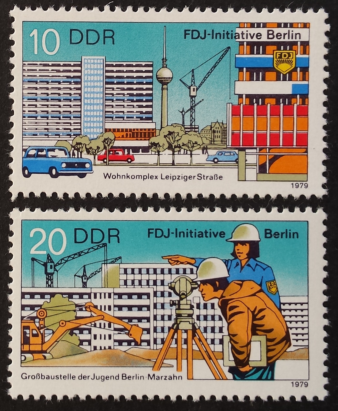 Vokietijos Demokratinė Respublika (VDR), pilna serija, MiNr 2424-2425 MNH**