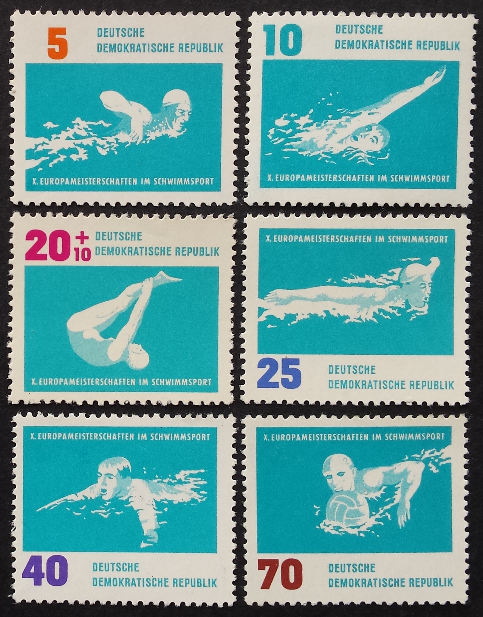 Vokietijos Demokratinė Respublika (VDR), pilna serija, MiNr 907-912 MNH**