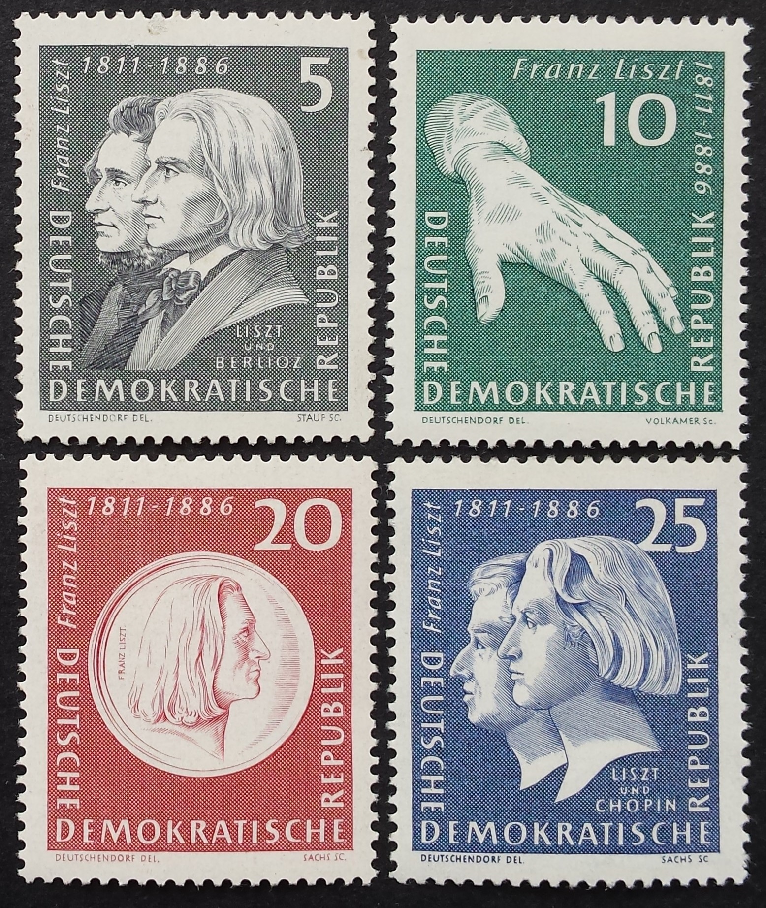Vokietijos Demokratinė Respublika (VDR), pilna serija, MiNr 857-860 MNH**