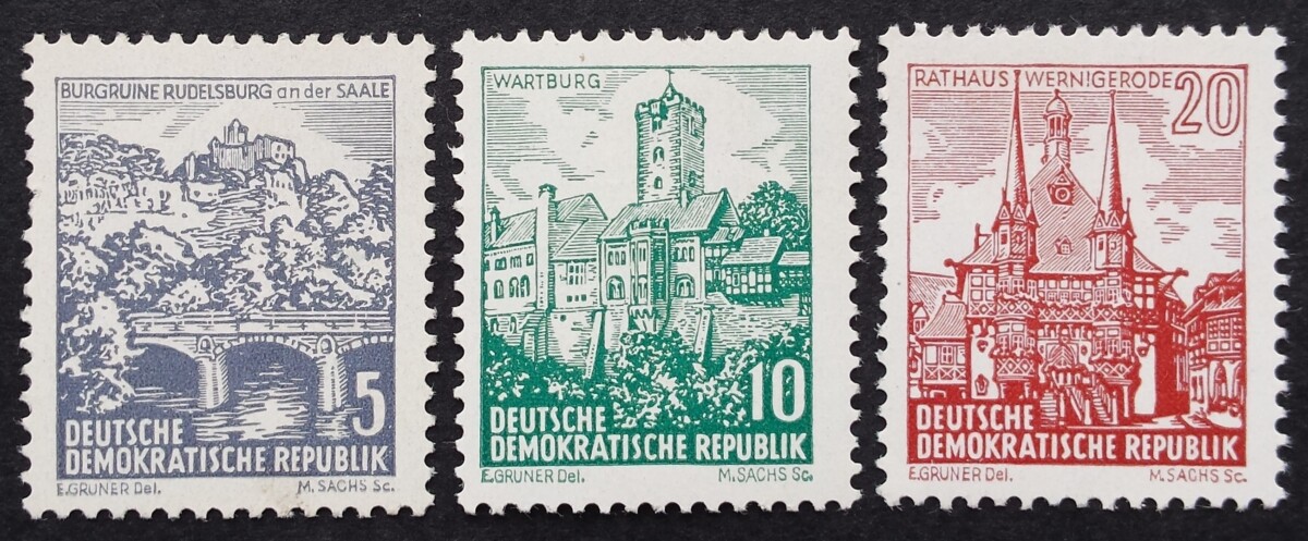 Vokietijos Demokratinė Respublika (VDR), pilna serija MiNr 835-837 MNH**
