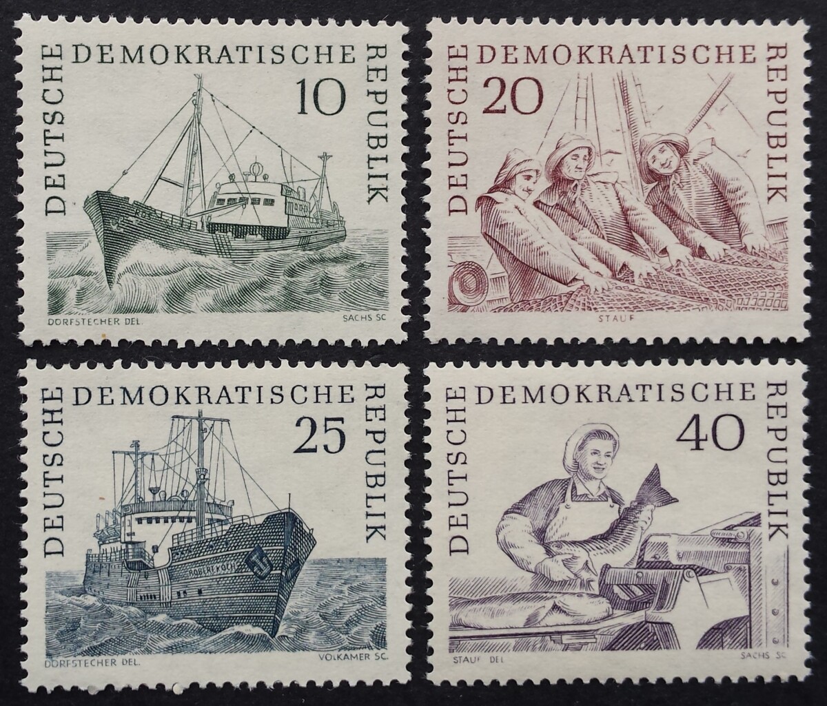 Vokietijos Demokratinė Respublika (VDR), pilna serija, MiNr 817-820 MNH**