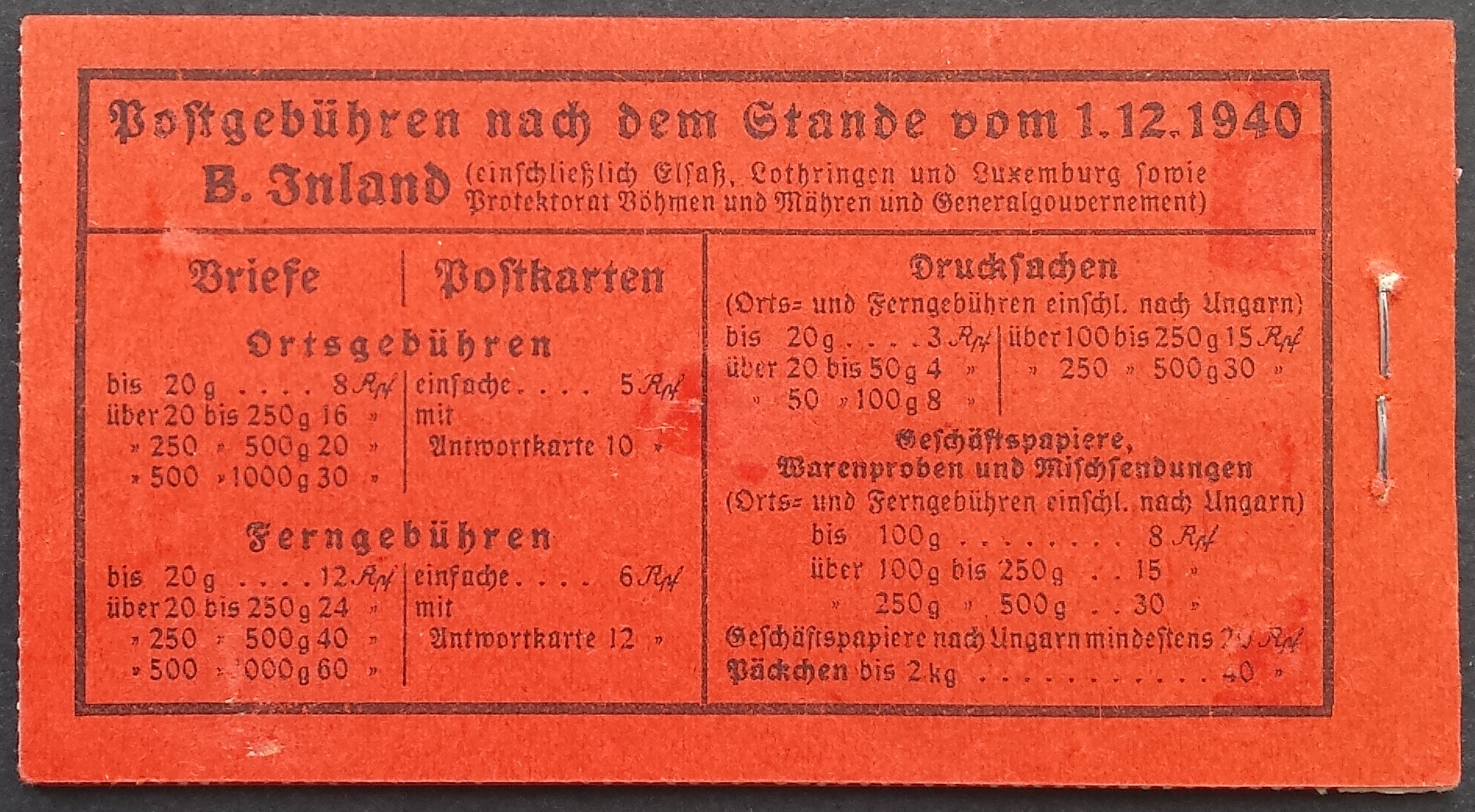 Vokietijos Reichas, kišeninė knygelė Nr 39.5, pilnas komplektas MiNr 512-517, 519 MNH** Vokietijos Reichas, kišeninė knygelė Nr 39.5, pilnas komplektas MiNr 512-517, 519 MNH**