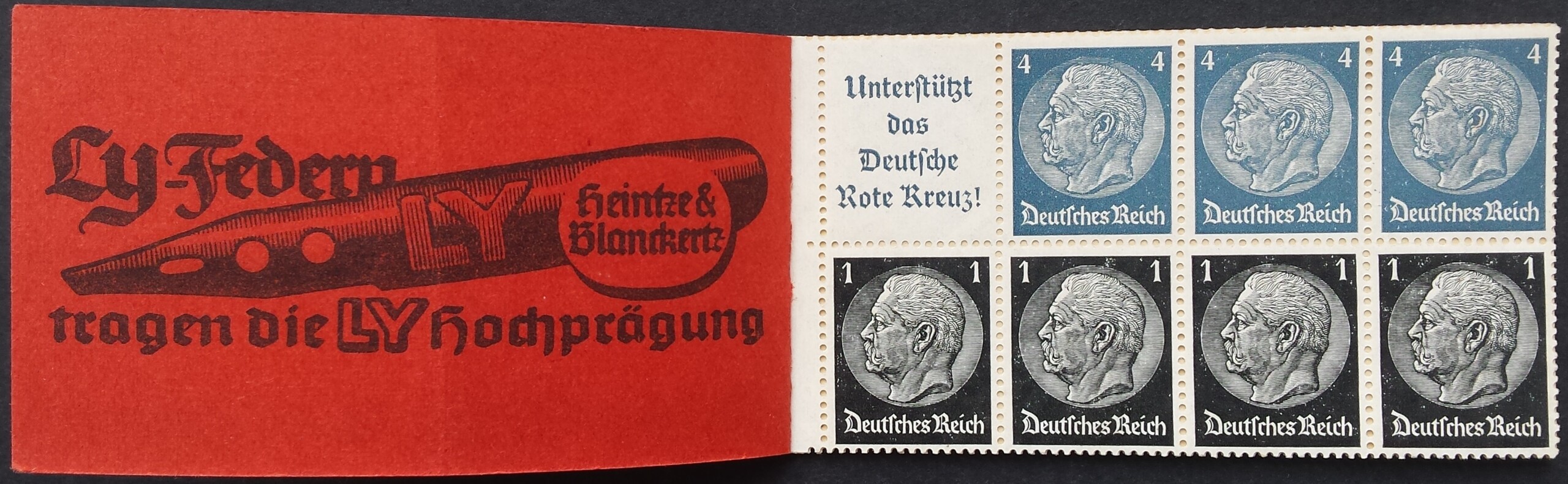 Vokietijos Reichas, kišeninė knygelė Nr 39.5, pilnas komplektas MiNr 512-517, 519 MNH**