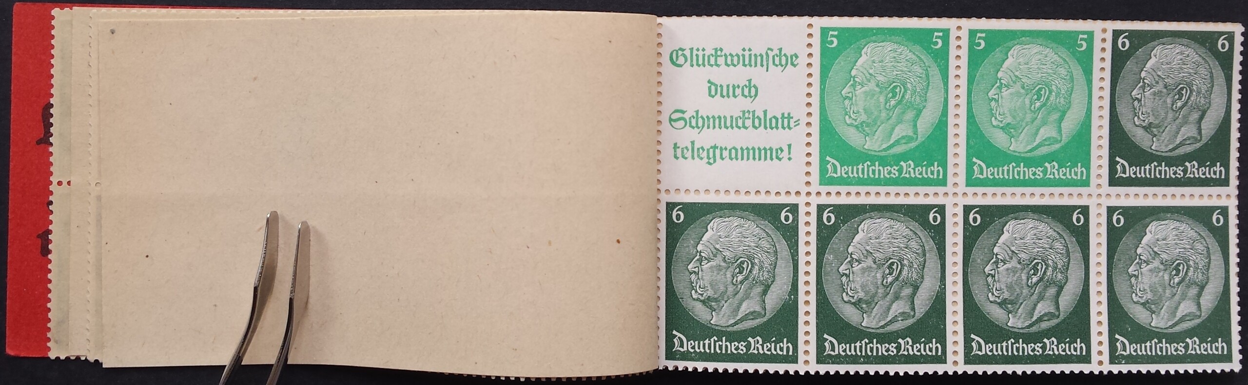 Vokietijos Reichas, kišeninė knygelė Nr 39.5, pilnas komplektas MiNr 512-517, 519 MNH** Vokietijos Reichas, kišeninė knygelė Nr 39.5, pilnas komplektas MiNr 512-517, 519 MNH**