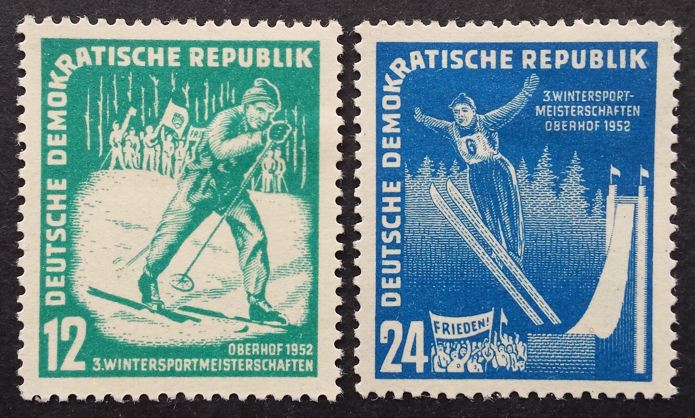 Vokietijos Demokratinė Respublika (VDR), pilna serija MiNr 298-299 MH*