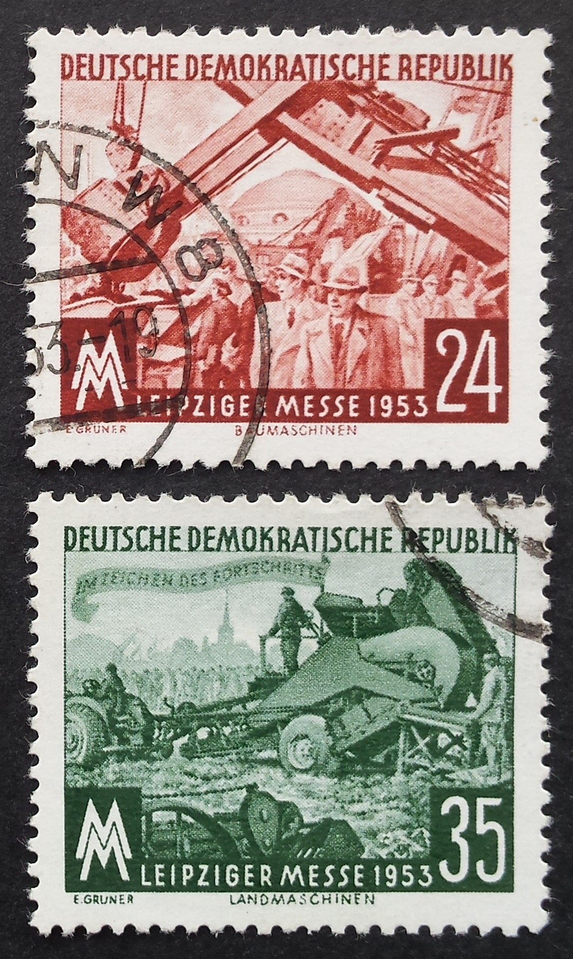 Vokietijos Demokratinė Respublika VDR, pilna serija MiNr 380-381 Used (O)