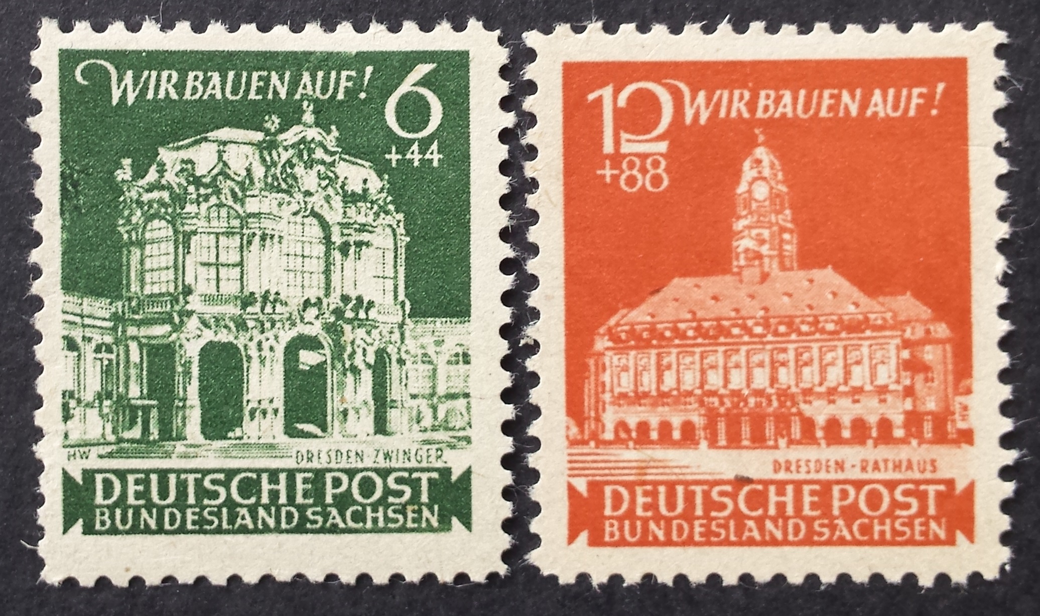 Pokario Vokietija, Sovietų zona, pilna serija MiNr 64-65 MLH*