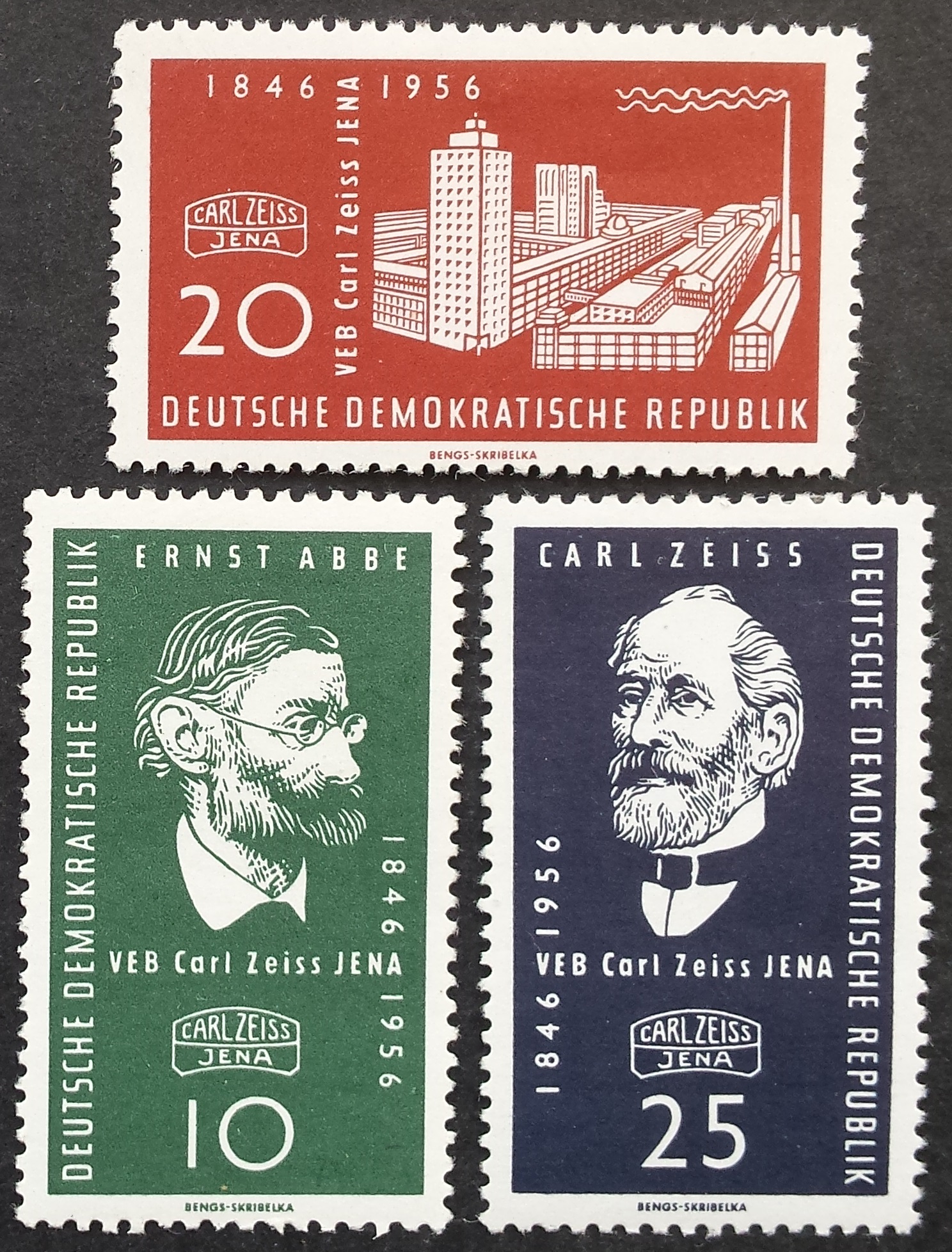 Vokietijos Demokratinė Respublika (VDR), pilna serija MiNr 545-547 MLH*